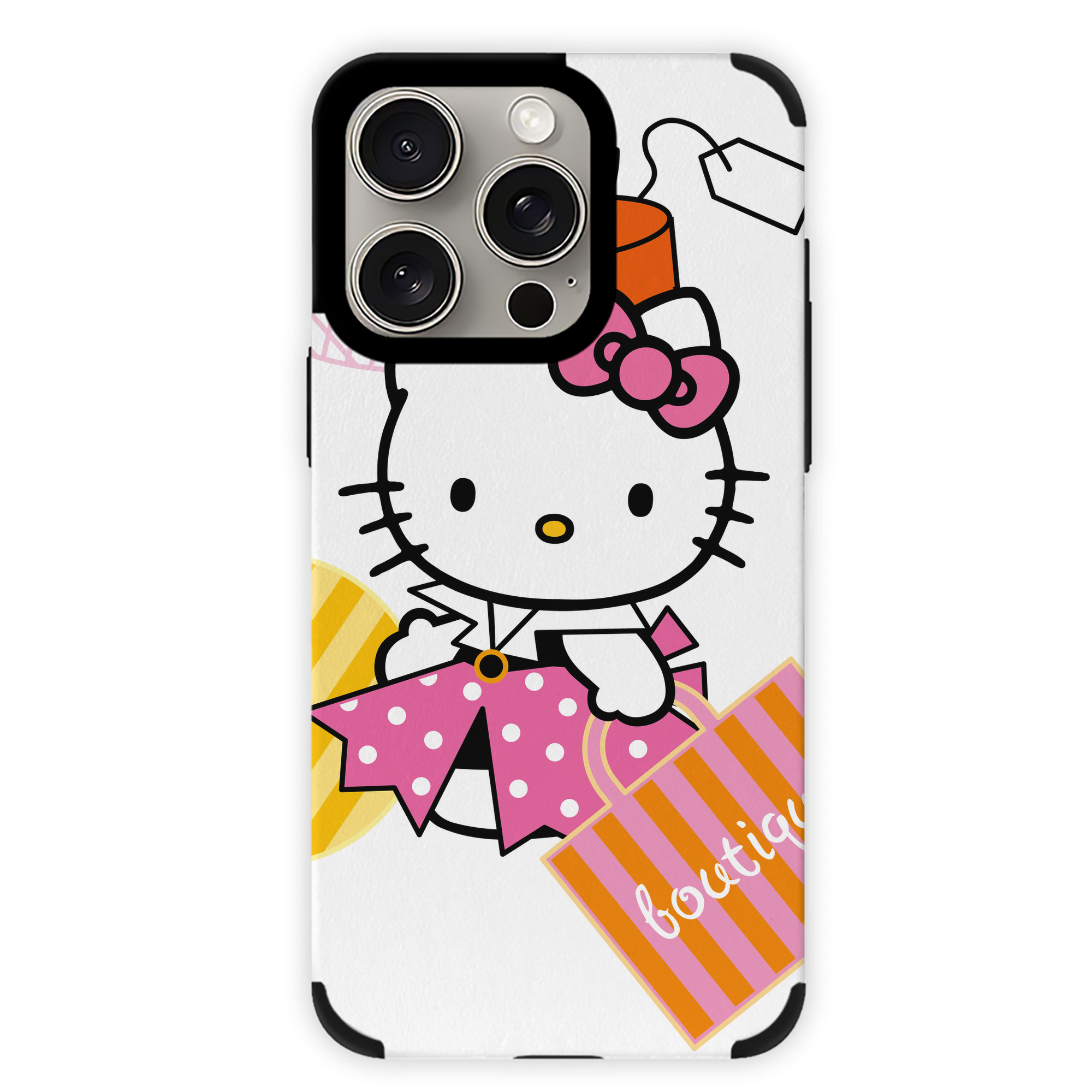 （画像用） Hello Kitty ハローキティ 【iPhone15ProMax対応】 PUレザー スマホケース 耐衝撃＆黄変防止
