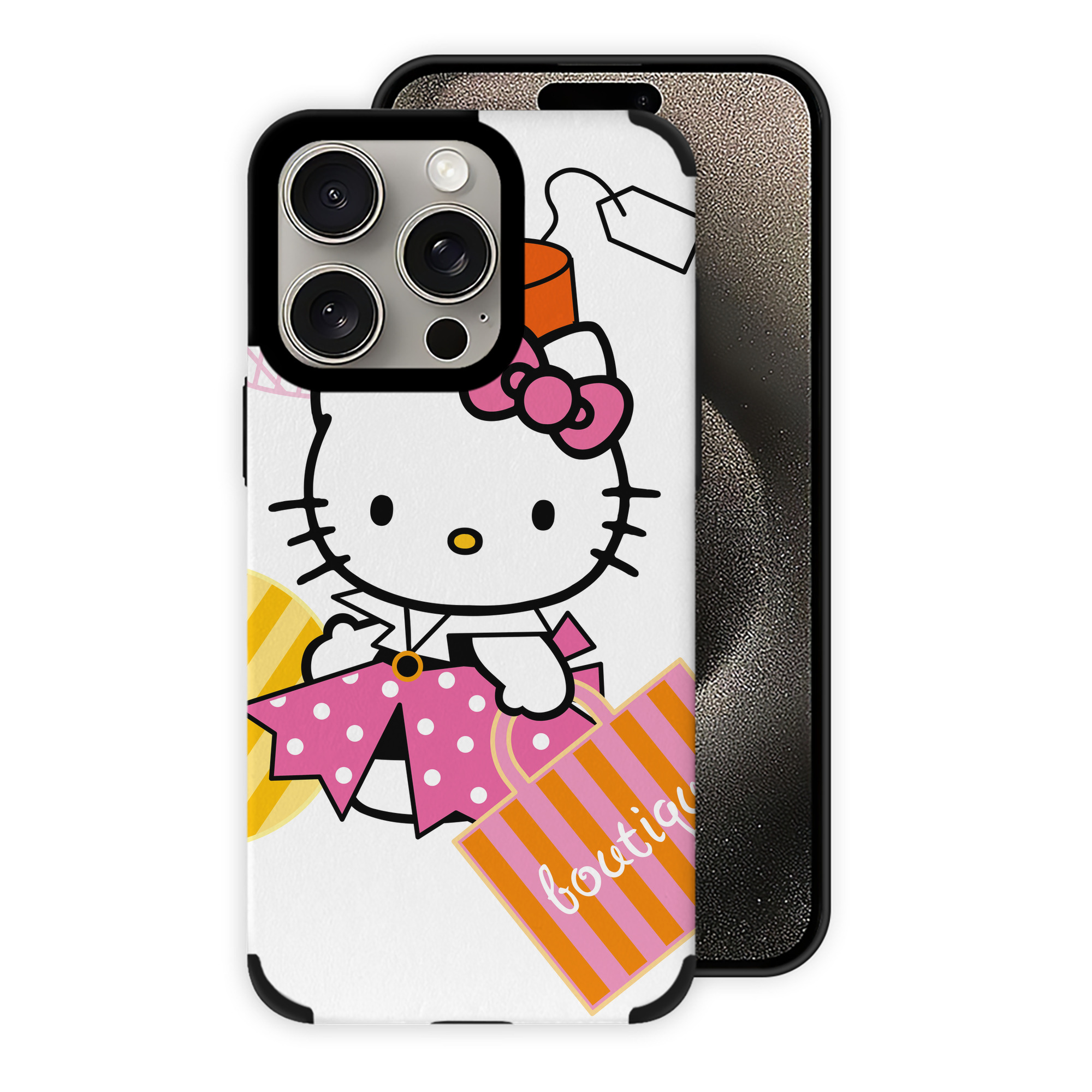 （画像用） Hello Kitty ハローキティ 【iPhone15ProMax対応】 PUレザー スマホケース 耐衝撃＆黄変防止