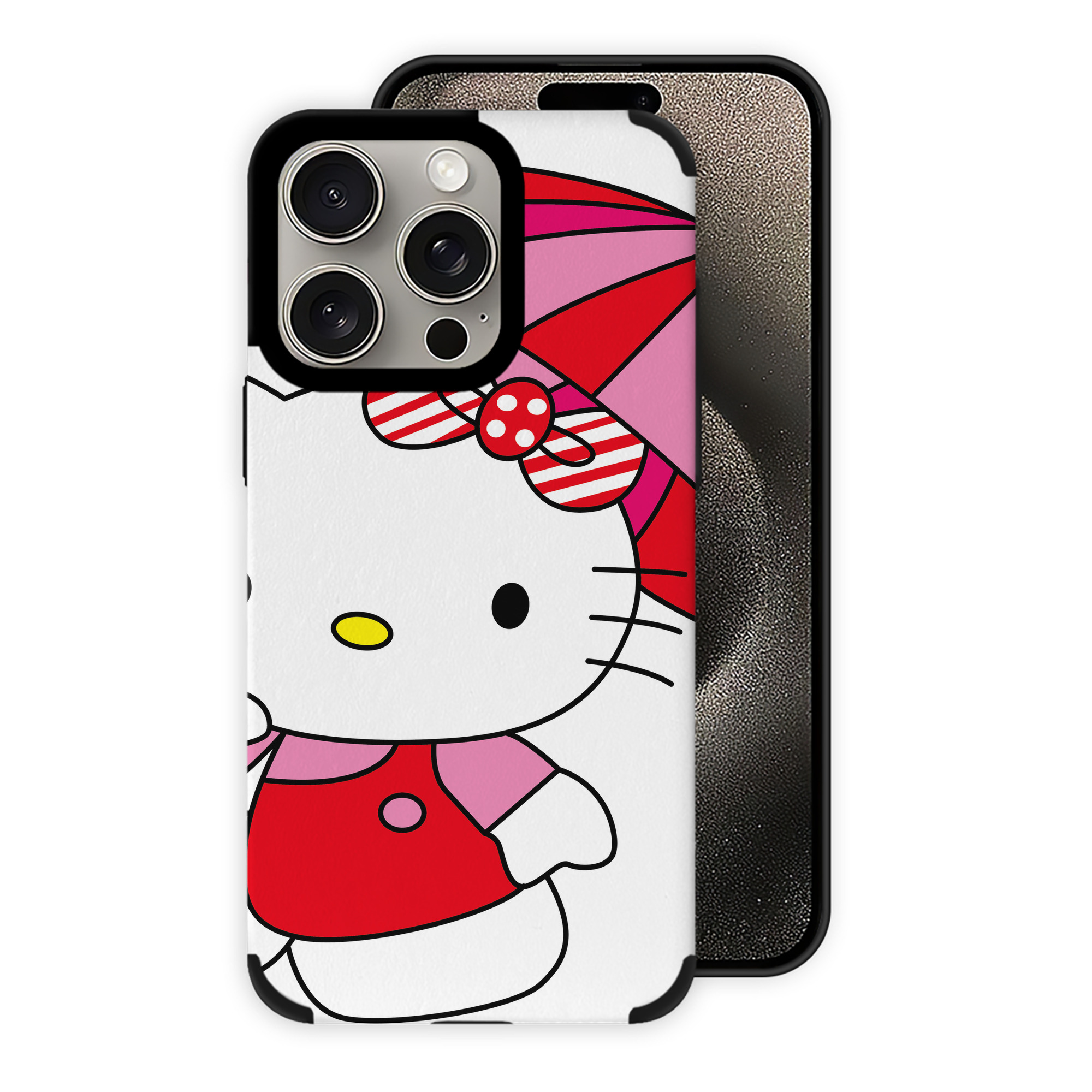 （画像用） Hello Kitty ハローキティ 【iPhone15ProMax対応】 PUレザー スマホケース 耐衝撃＆黄変防止