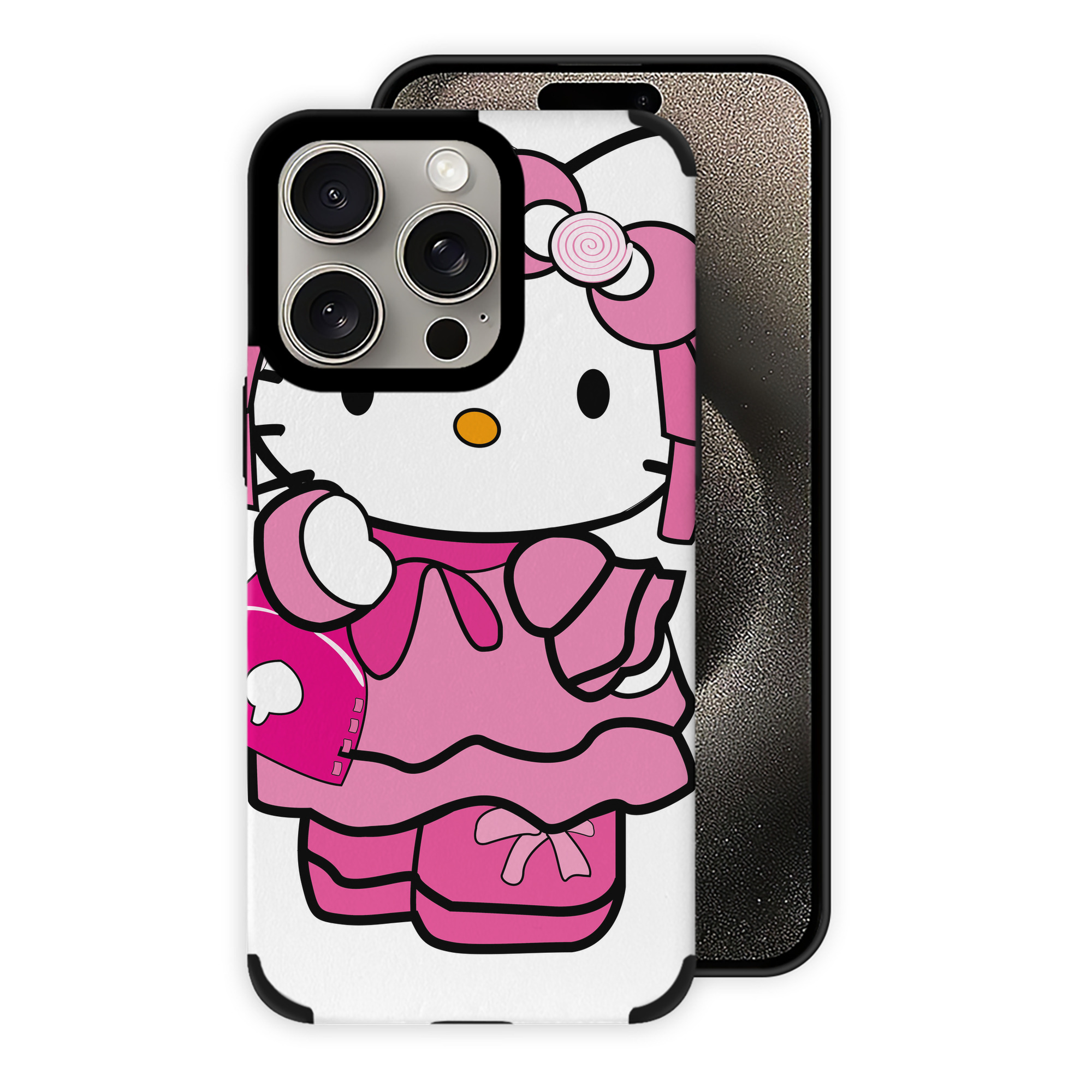 （画像用） Hello Kitty ハローキティ 【iPhone15ProMax対応】 PUレザー スマホケース 耐衝撃＆黄変防止