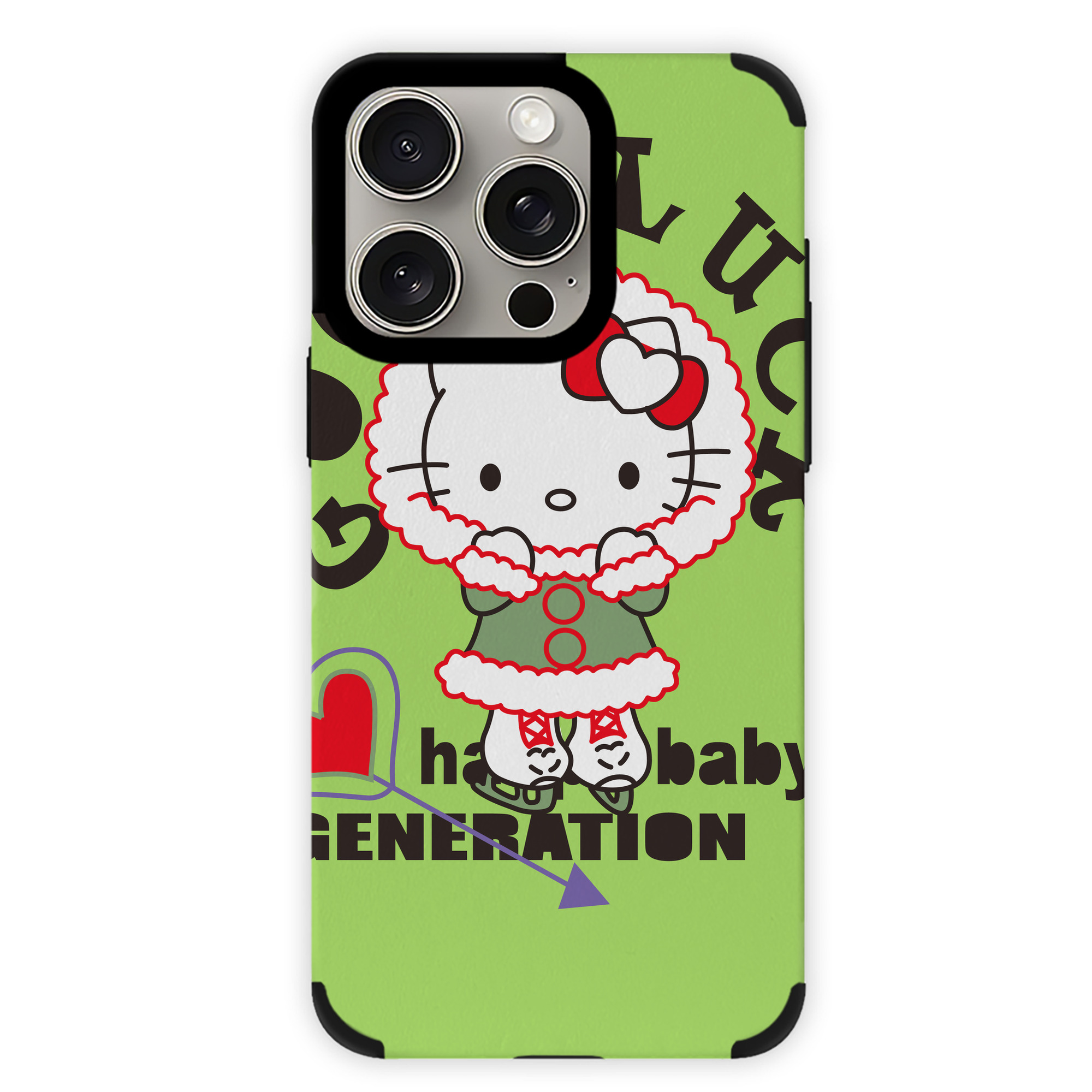 （画像用） Hello Kitty ハローキティ 【iPhone15ProMax対応】 PUレザー スマホケース 耐衝撃＆黄変防止