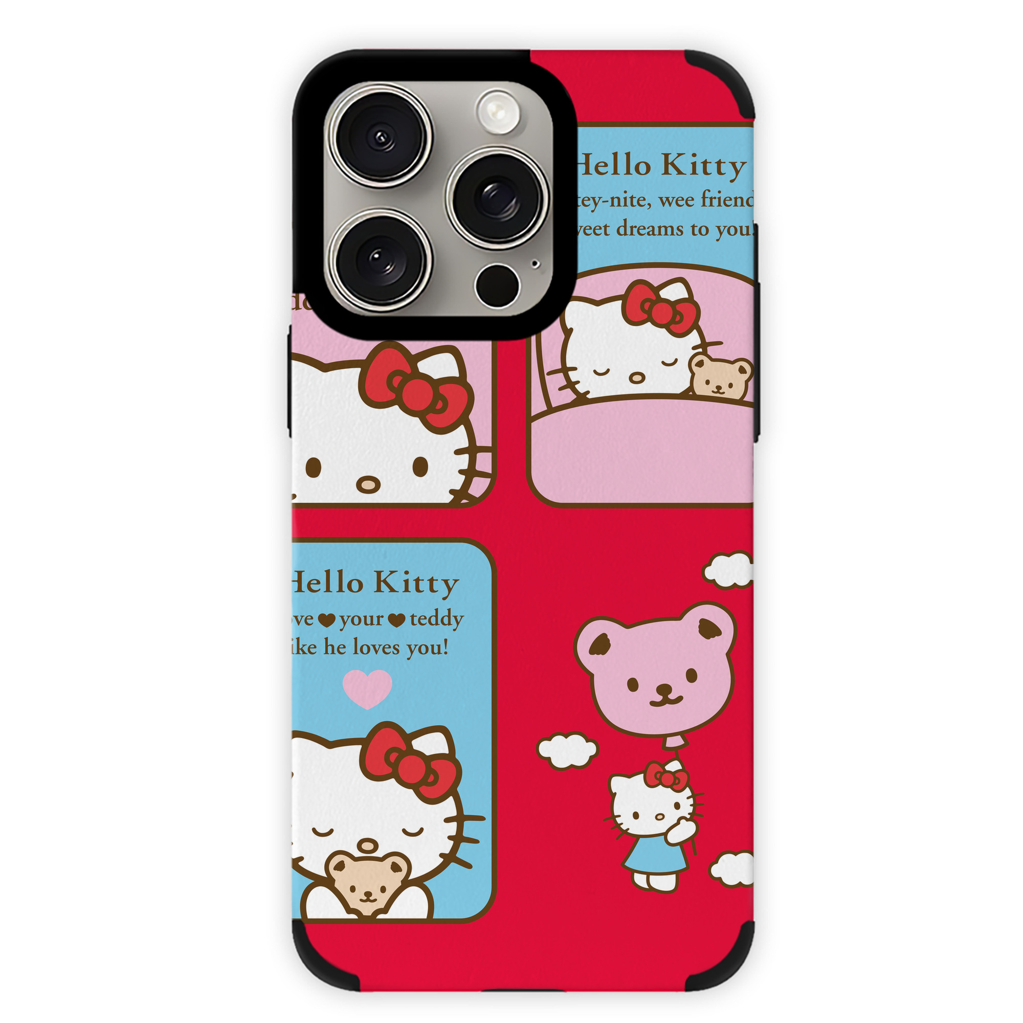 （画像用） Hello Kitty ハローキティ 【iPhone15ProMax対応】 PUレザー スマホケース 耐衝撃＆黄変防止