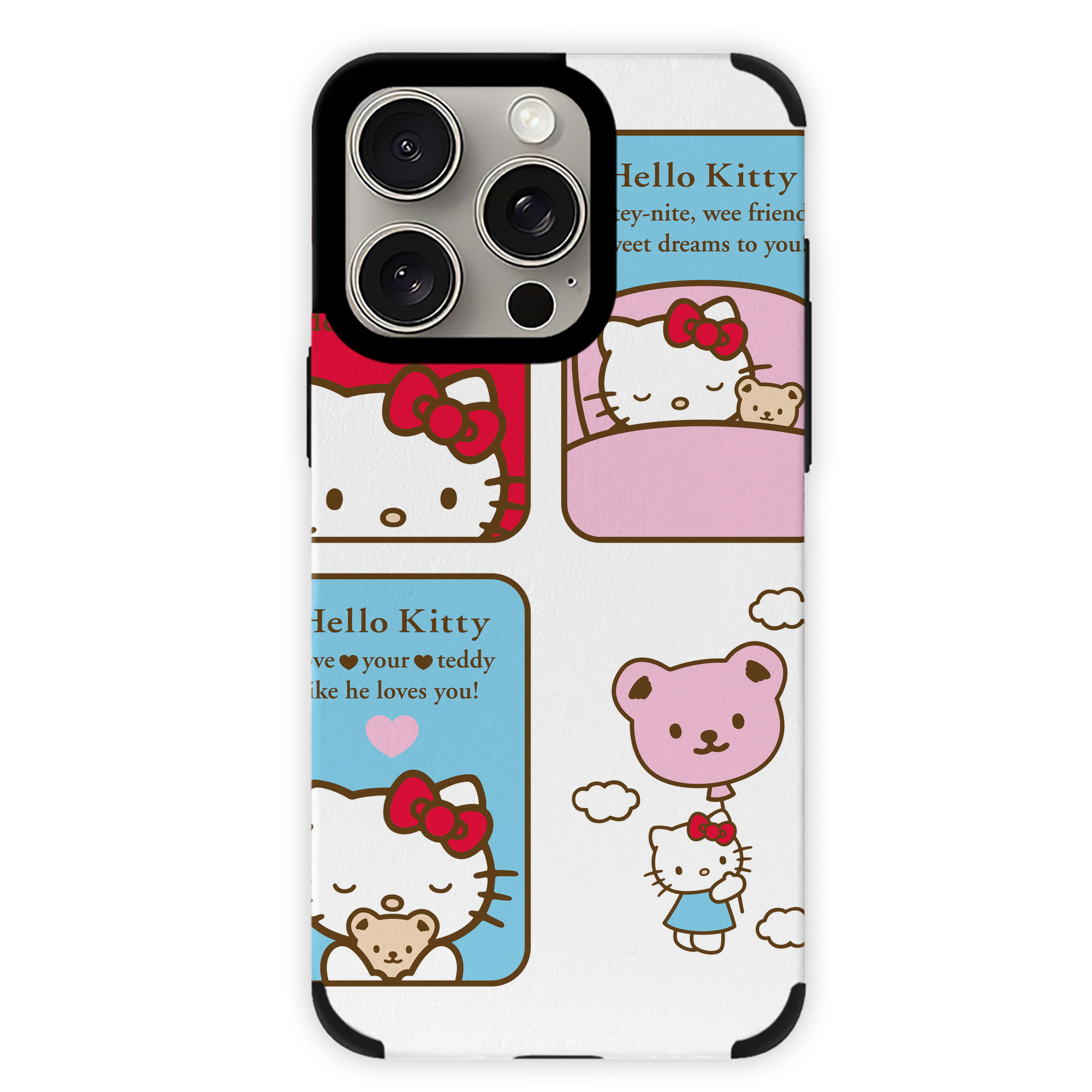 （画像用） Hello Kitty ハローキティ 【iPhone15ProMax対応】 PUレザー スマホケース 耐衝撃＆黄変防止