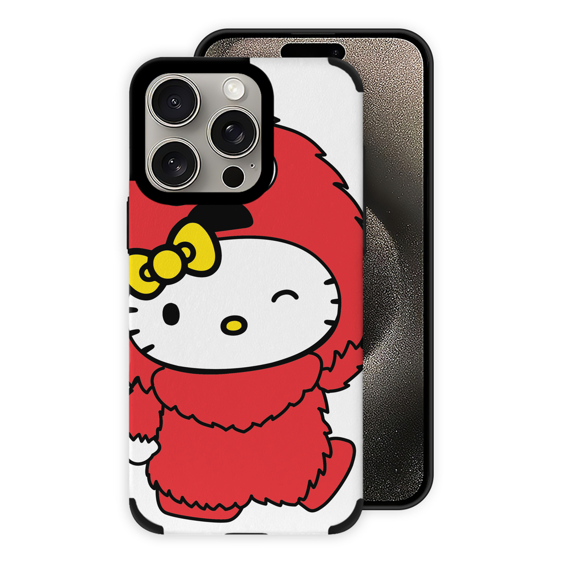 （画像用） Hello Kitty ハローキティ 【iPhone15ProMax対応】 PUレザー スマホケース 耐衝撃＆黄変防止