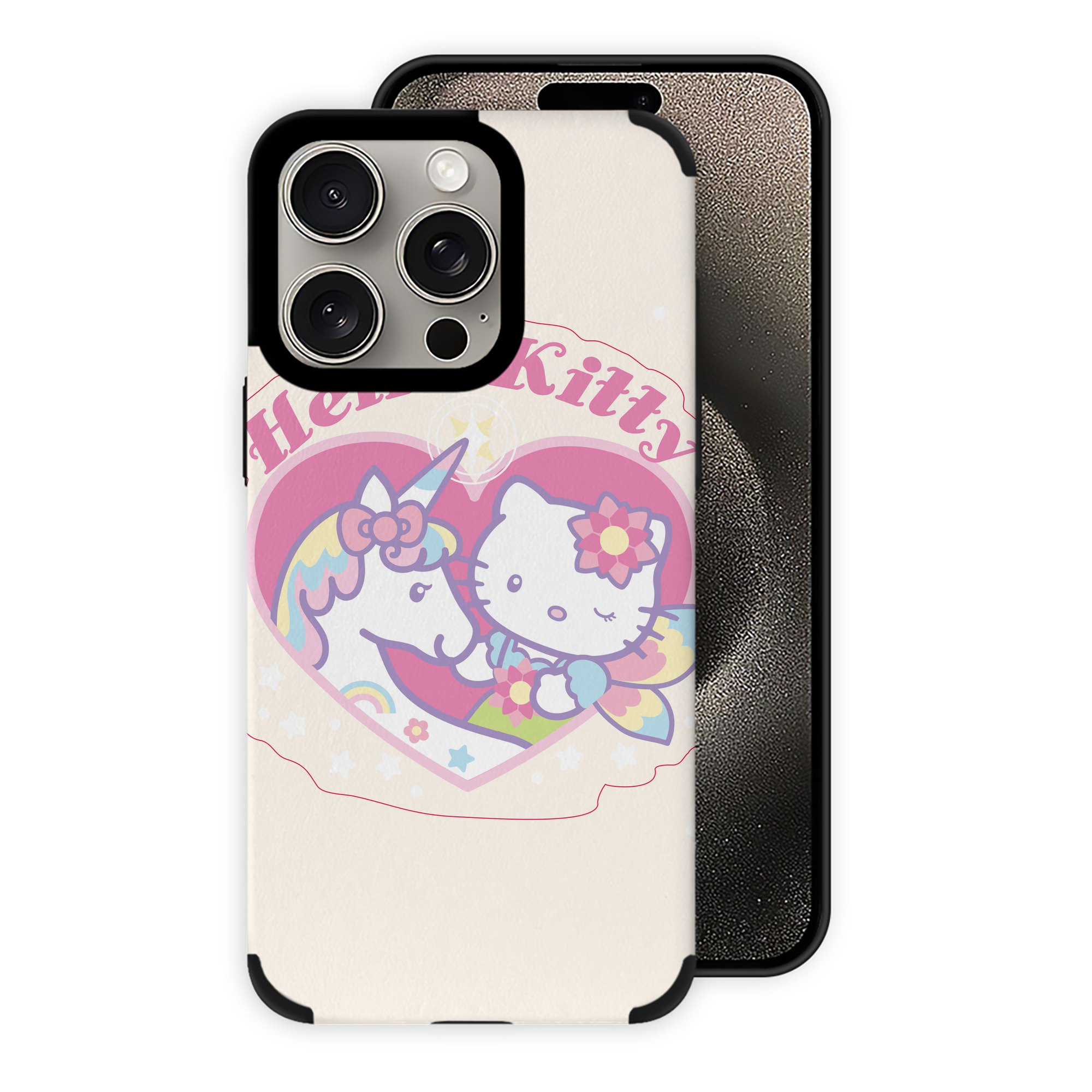 （画像用） Hello Kitty ハローキティ 【iPhone15ProMax対応】 PUレザー スマホケース 耐衝撃＆黄変防止