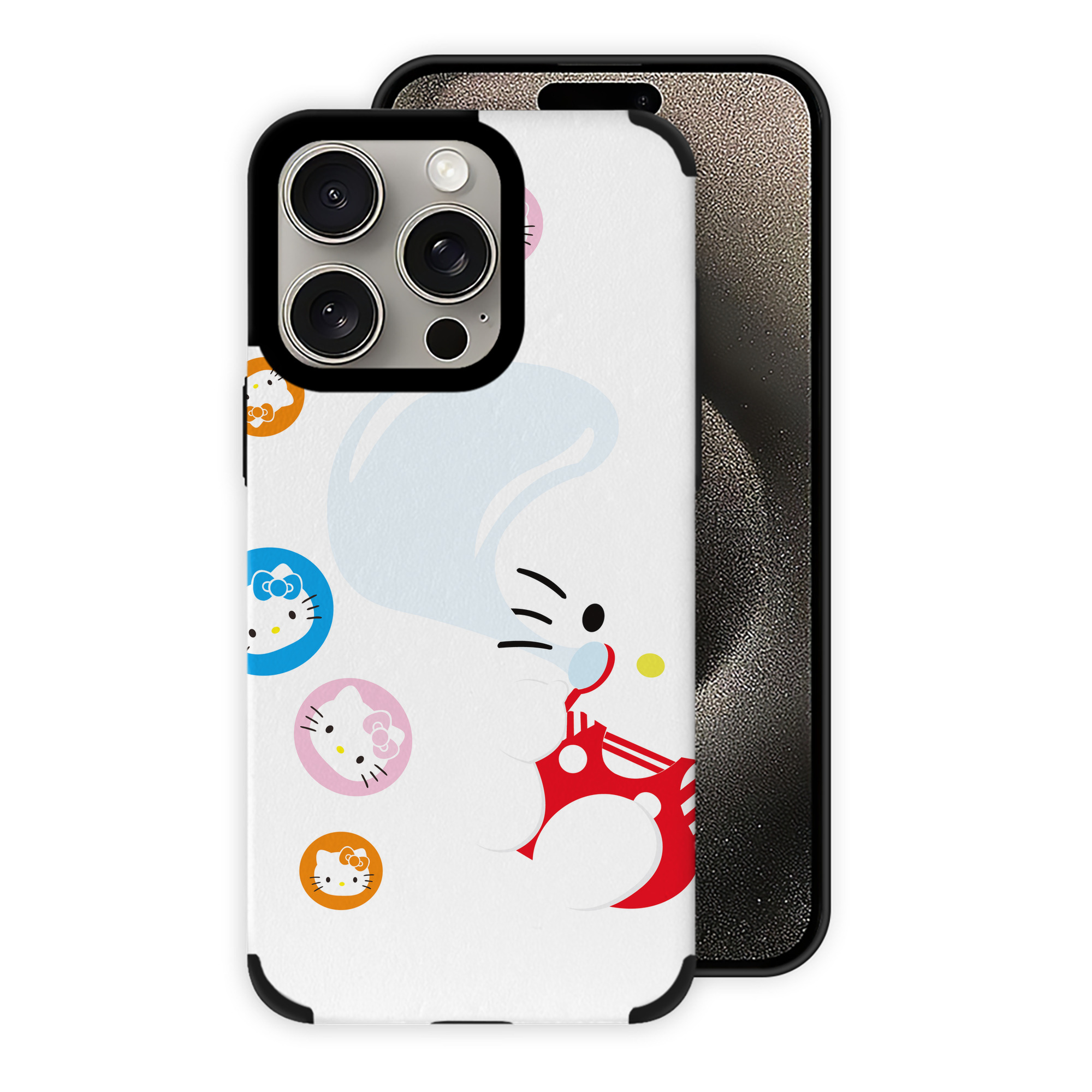 （画像用） Hello Kitty ハローキティ 【iPhone15ProMax対応】 PUレザー スマホケース 耐衝撃＆黄変防止