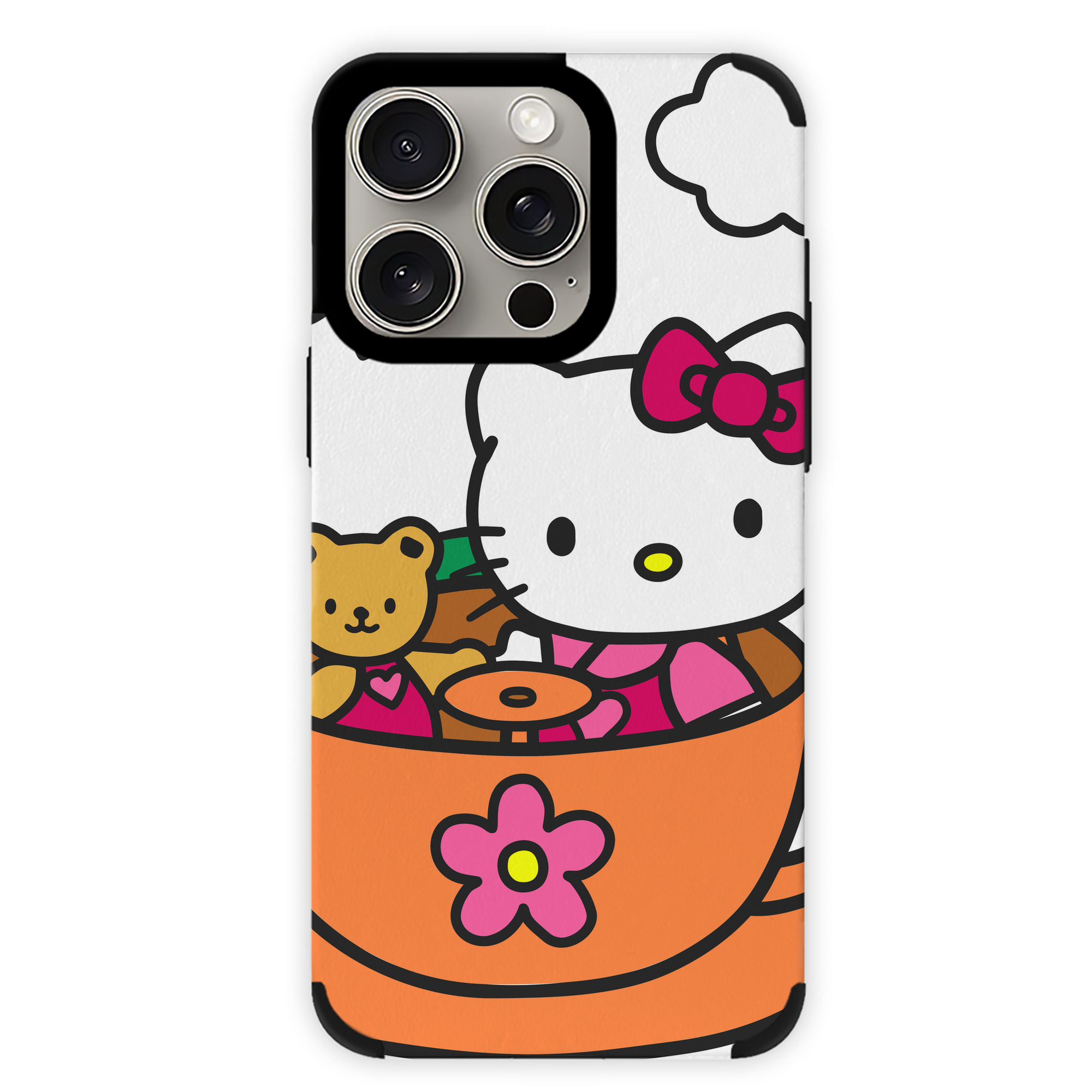 （画像用） Hello Kitty ハローキティ 【iPhone15ProMax対応】 PUレザー スマホケース 耐衝撃＆黄変防止