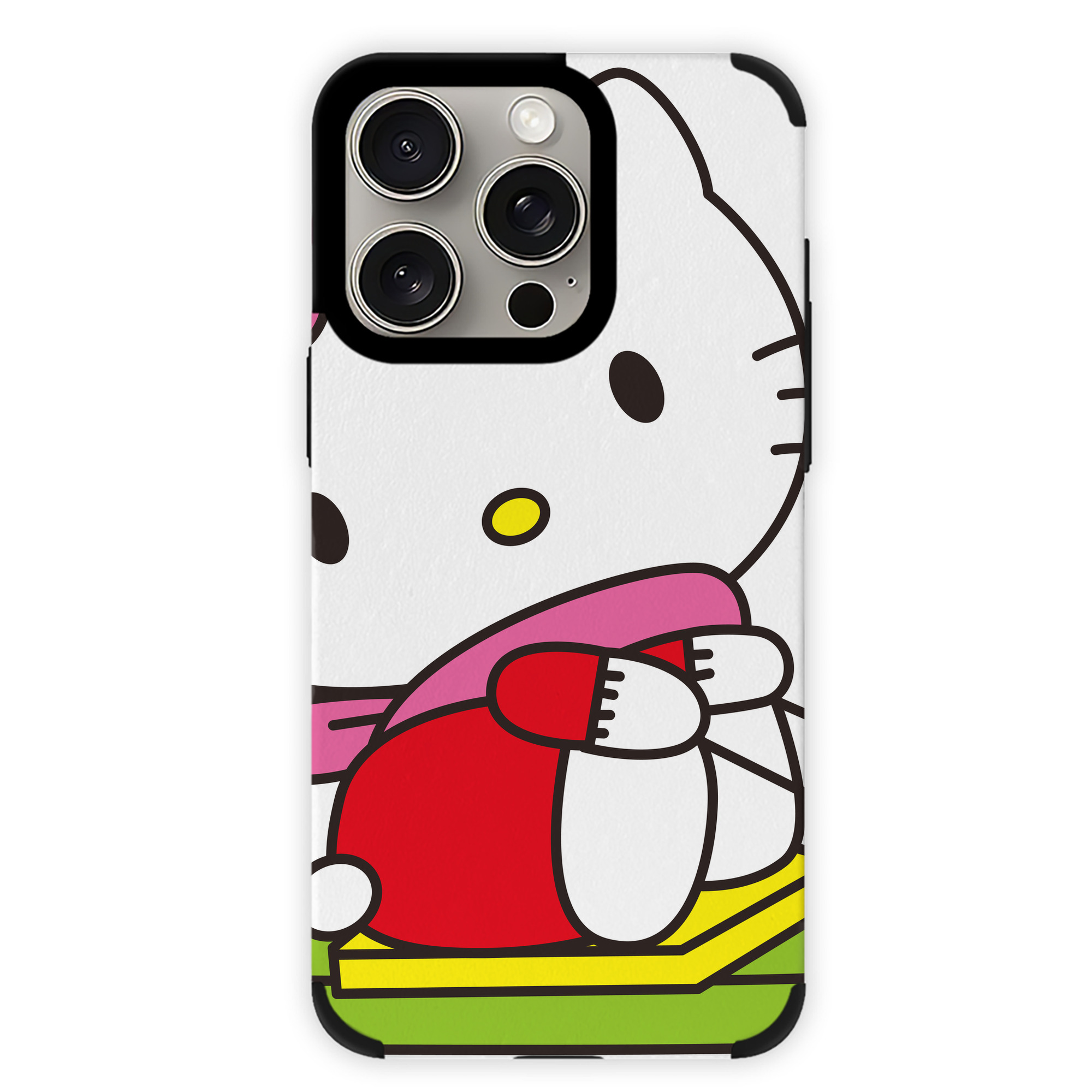 （画像用） Hello Kitty ハローキティ 【iPhone15ProMax対応】 PUレザー スマホケース 耐衝撃＆黄変防止