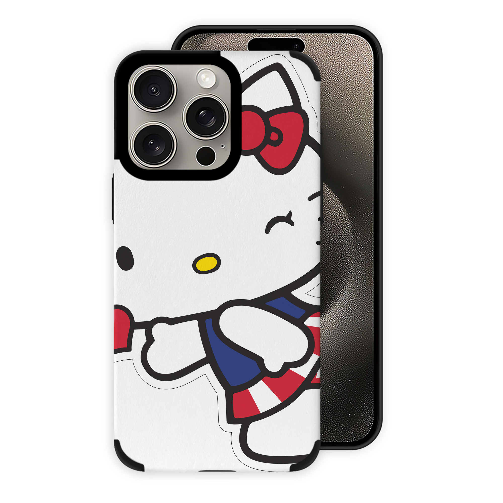 （画像用） Hello Kitty ハローキティ 【iPhone15ProMax対応】 PUレザー スマホケース 耐衝撃＆黄変防止