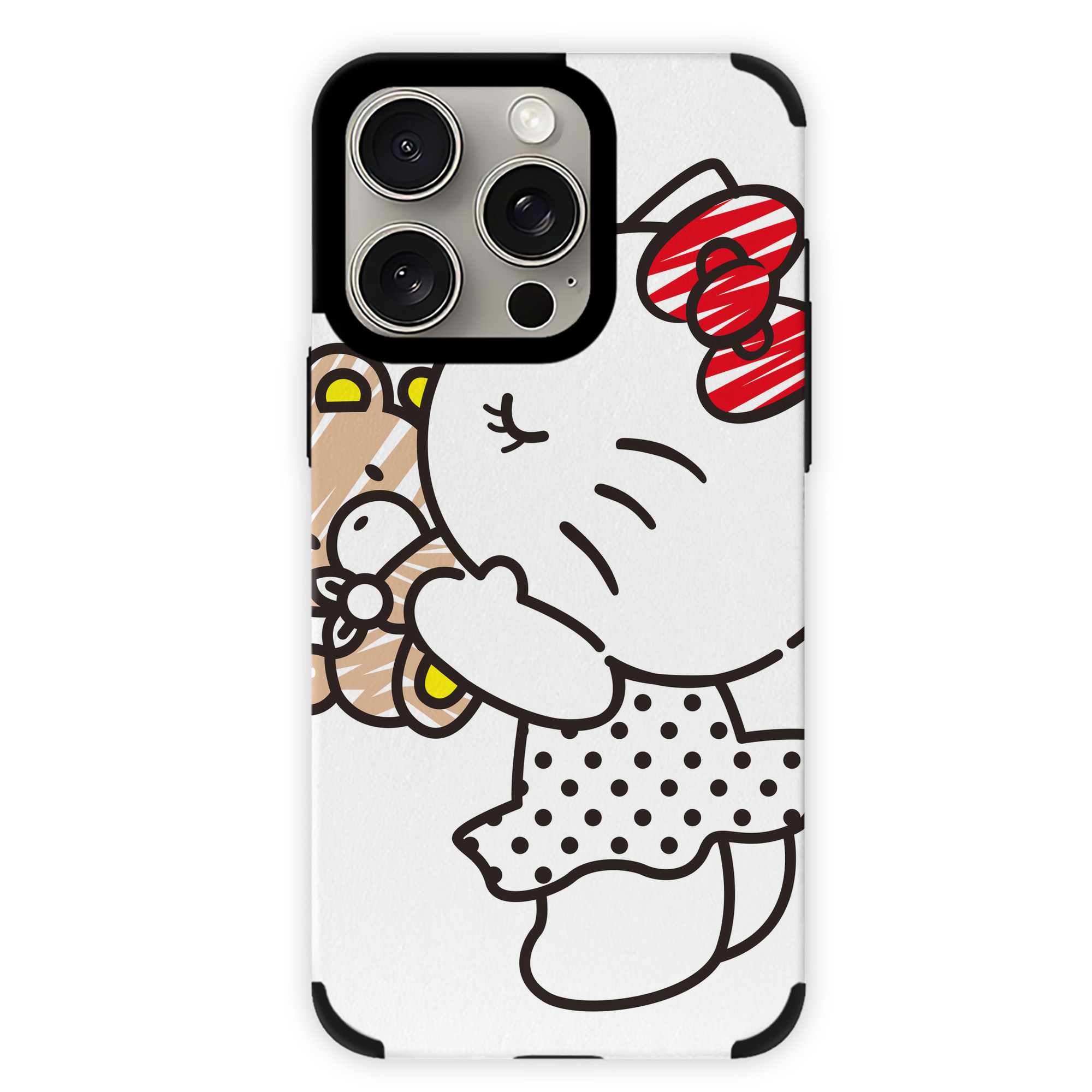 （画像用） Hello Kitty ハローキティ 【iPhone15ProMax対応】 PUレザー スマホケース 耐衝撃＆黄変防止