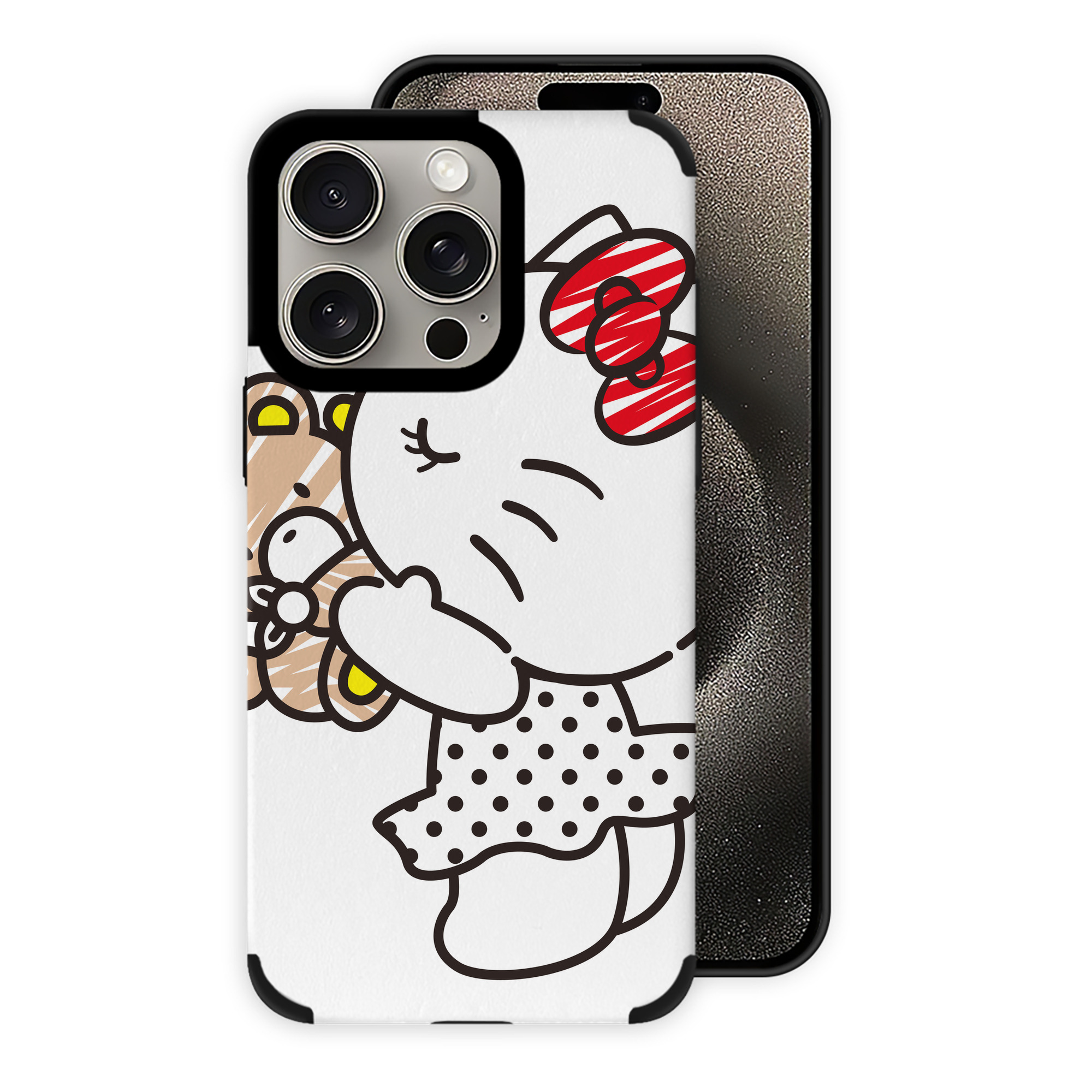 （画像用） Hello Kitty ハローキティ 【iPhone15ProMax対応】 PUレザー スマホケース 耐衝撃＆黄変防止