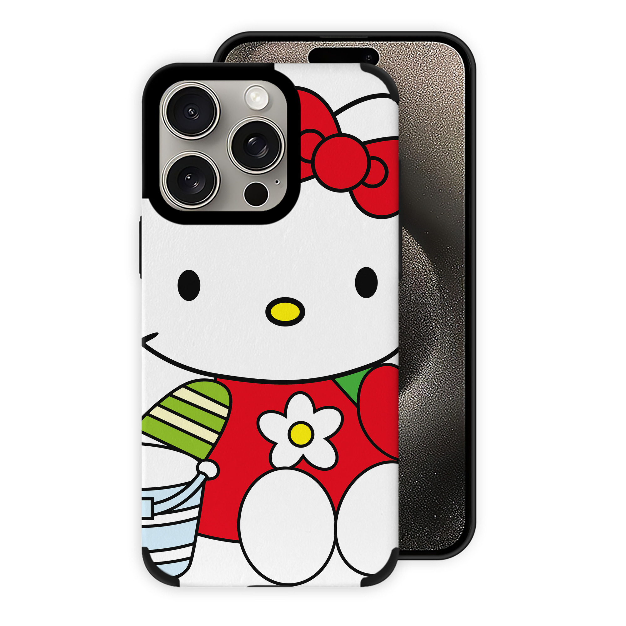 （画像用） Hello Kitty ハローキティ 【iPhone15ProMax対応】 PUレザー スマホケース 耐衝撃＆黄変防止