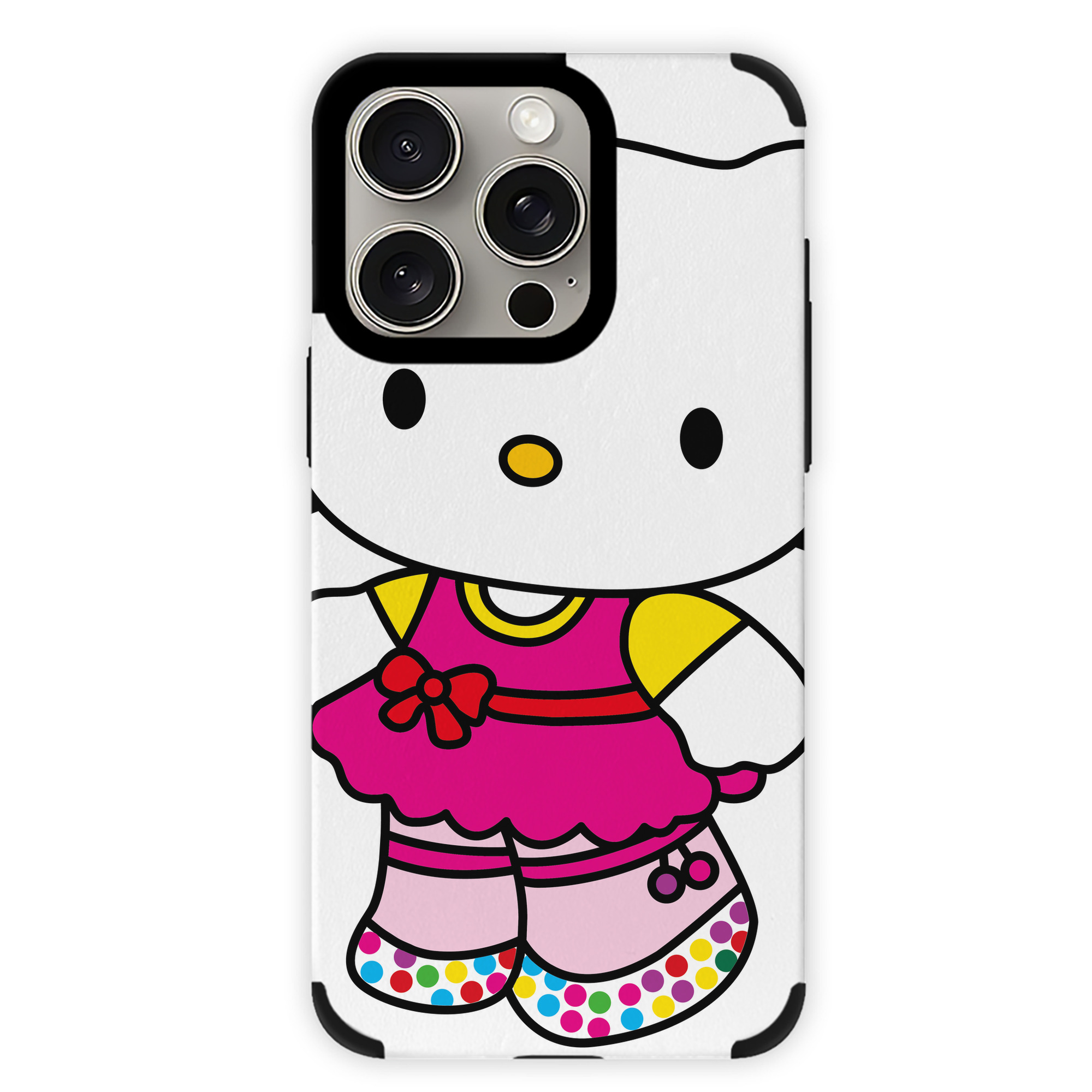 （画像用） Hello Kitty ハローキティ 【iPhone15ProMax対応】 PUレザー スマホケース 耐衝撃＆黄変防止