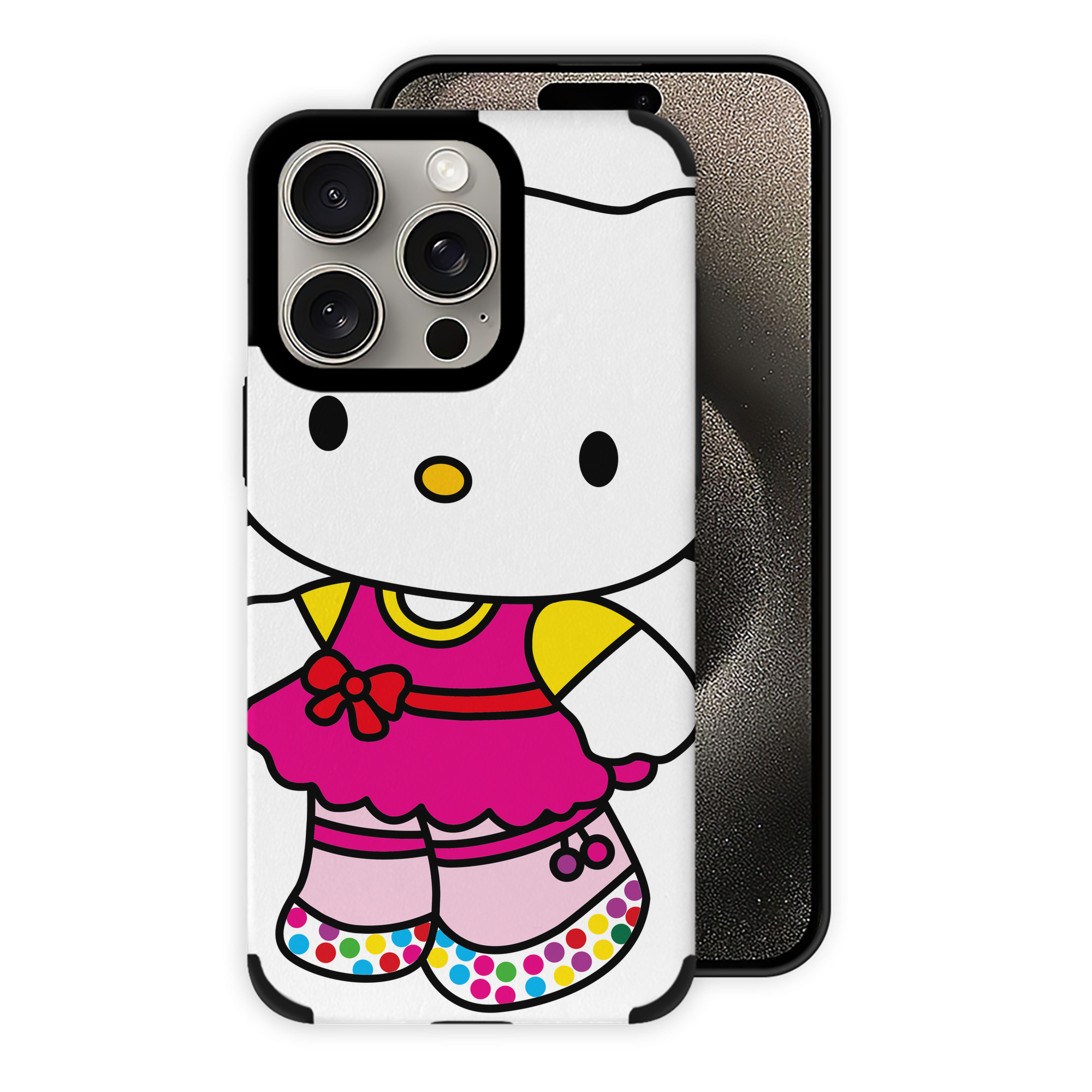 （画像用） Hello Kitty ハローキティ 【iPhone15ProMax対応】 PUレザー スマホケース 耐衝撃＆黄変防止