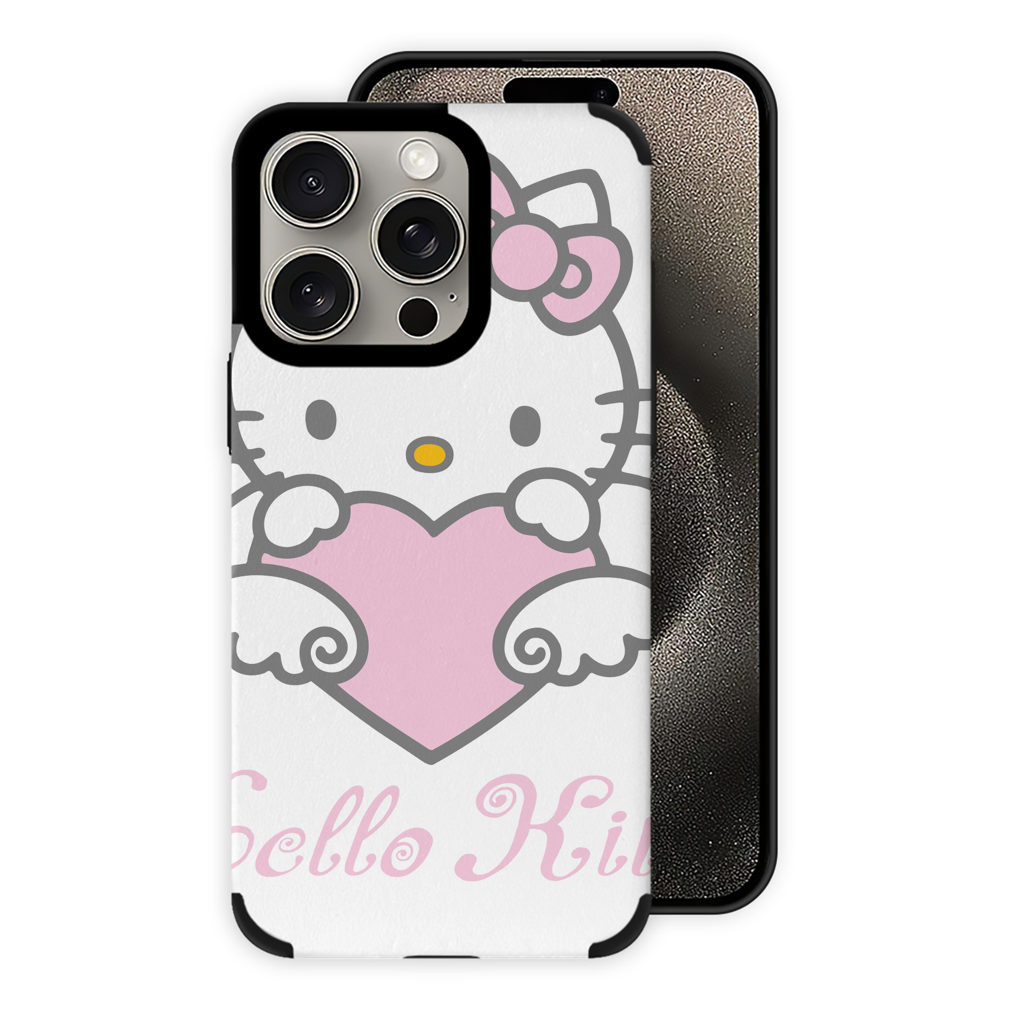 （画像用） Hello Kitty ハローキティ 【iPhone15ProMax対応】 PUレザー スマホケース 耐衝撃＆黄変防止
