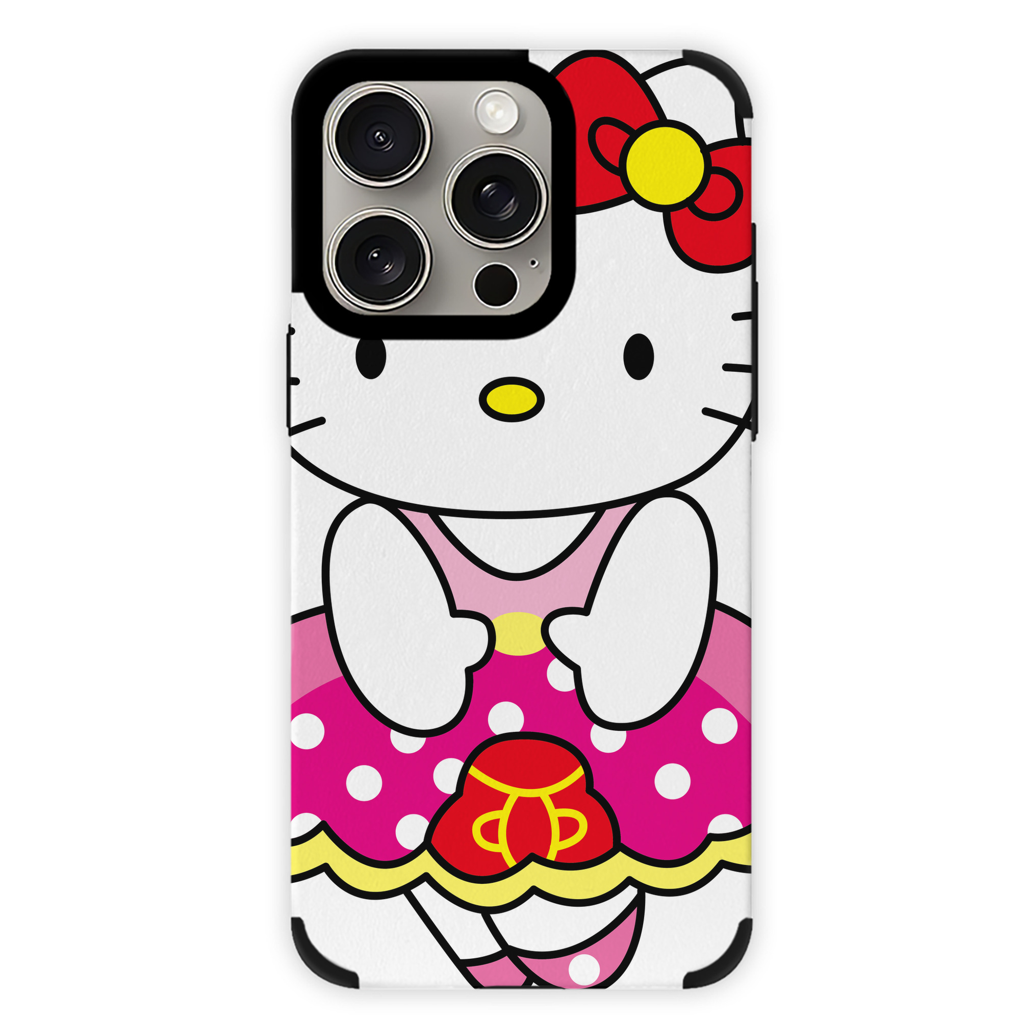 （画像用） Hello Kitty ハローキティ 【iPhone15ProMax対応】 PUレザー スマホケース 耐衝撃＆黄変防止
