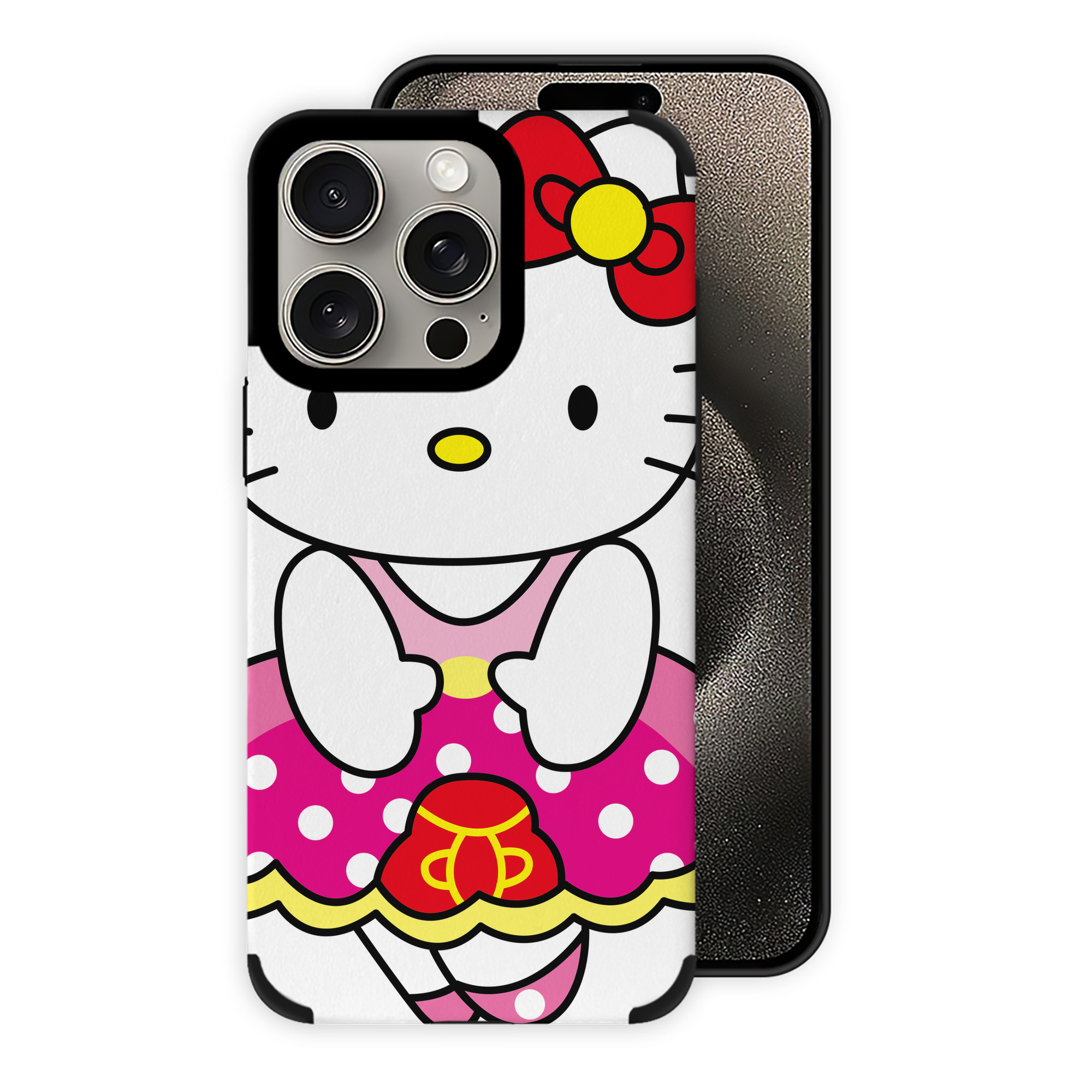（画像用） Hello Kitty ハローキティ 【iPhone15ProMax対応】 PUレザー スマホケース 耐衝撃＆黄変防止