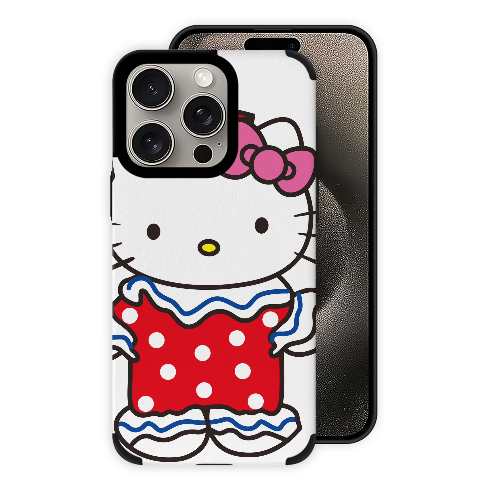 （画像用） Hello Kitty ハローキティ 【iPhone15ProMax対応】 PUレザー スマホケース 耐衝撃＆黄変防止