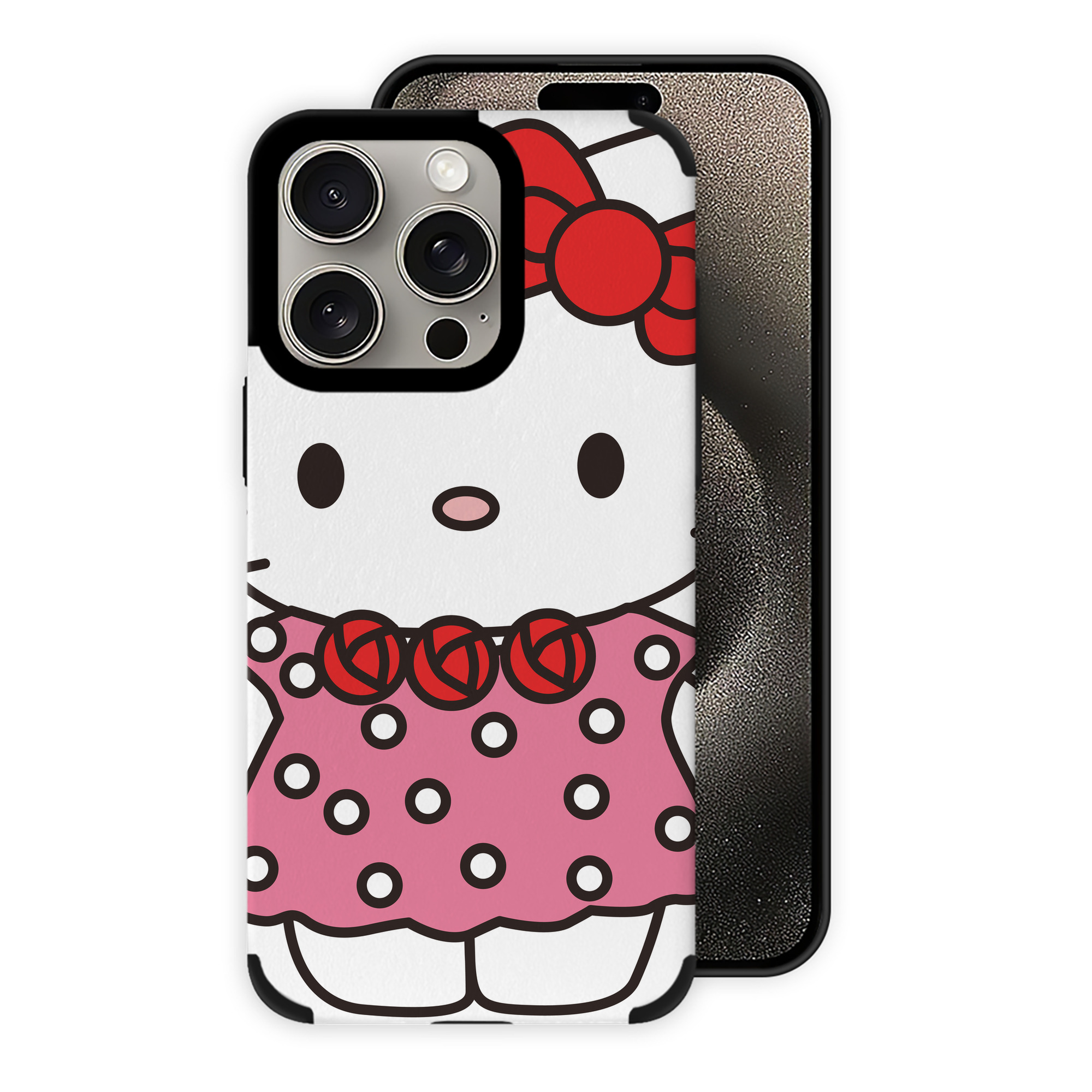 （画像用） Hello Kitty ハローキティ 【iPhone15ProMax対応】 PUレザー スマホケース 耐衝撃＆黄変防止