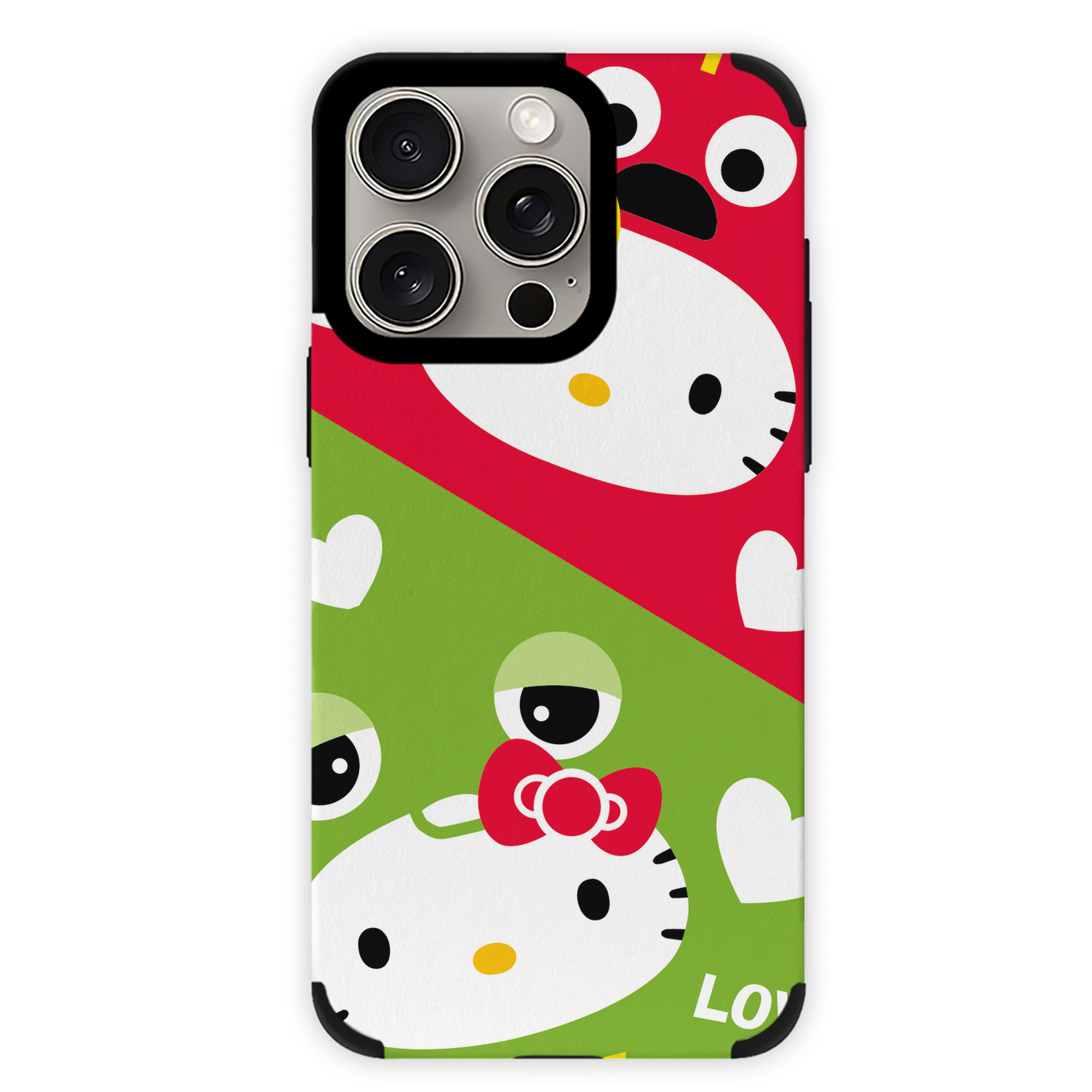 （画像用） Hello Kitty ハローキティ 【iPhone15ProMax対応】 PUレザー スマホケース 耐衝撃＆黄変防止