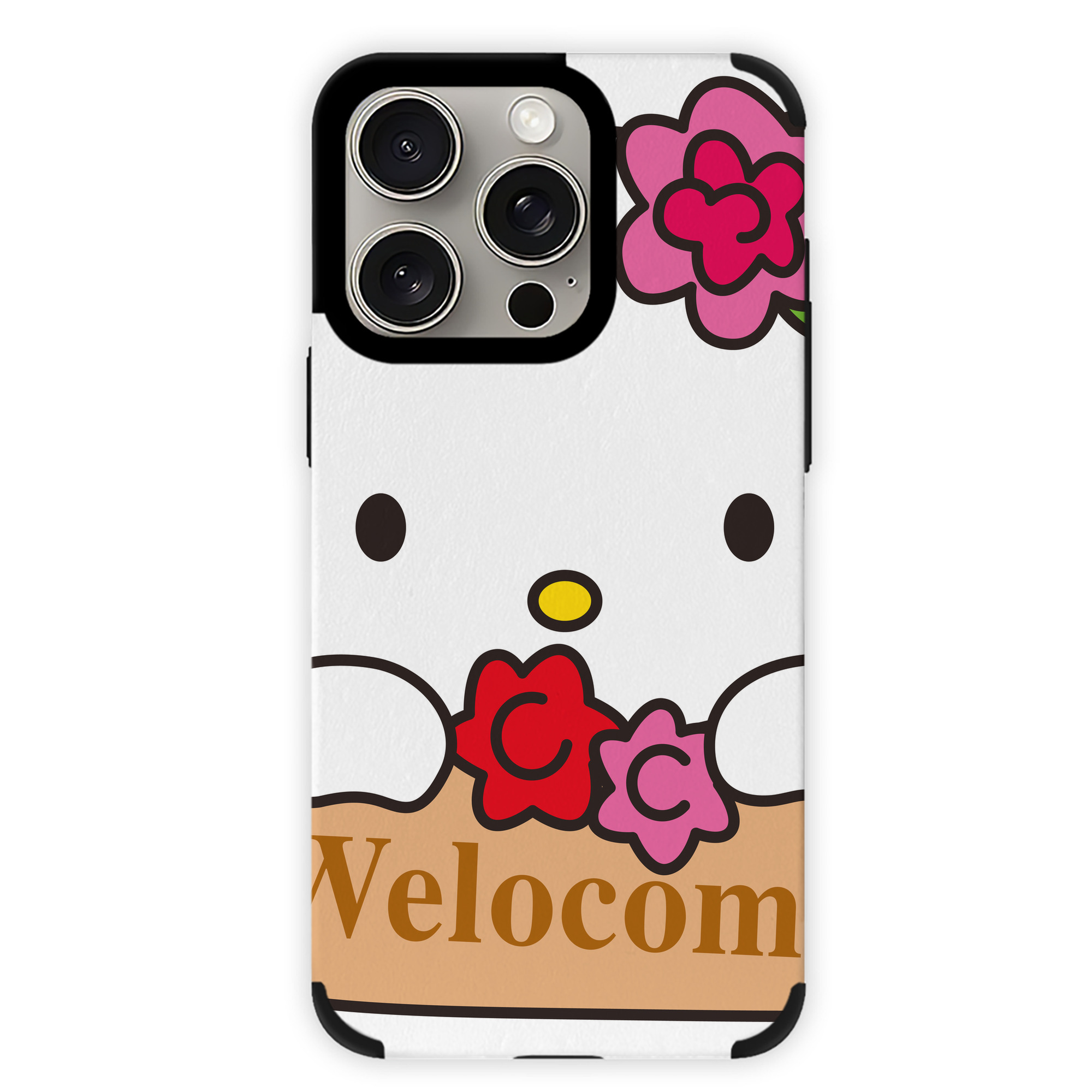 （画像用） Hello Kitty ハローキティ 【iPhone15ProMax対応】 PUレザー スマホケース 耐衝撃＆黄変防止