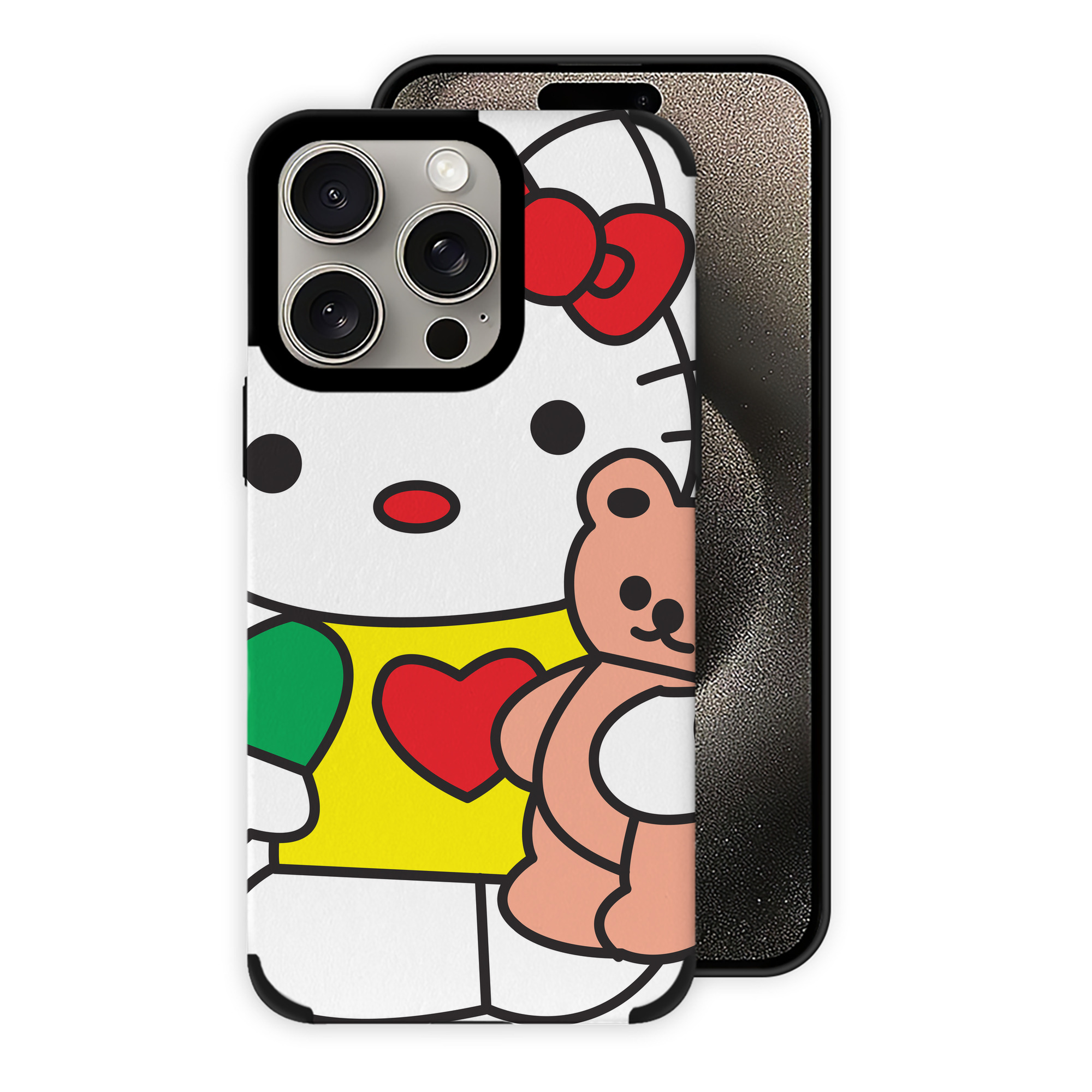 （画像用） Hello Kitty ハローキティ 【iPhone15ProMax対応】 PUレザー スマホケース 耐衝撃＆黄変防止