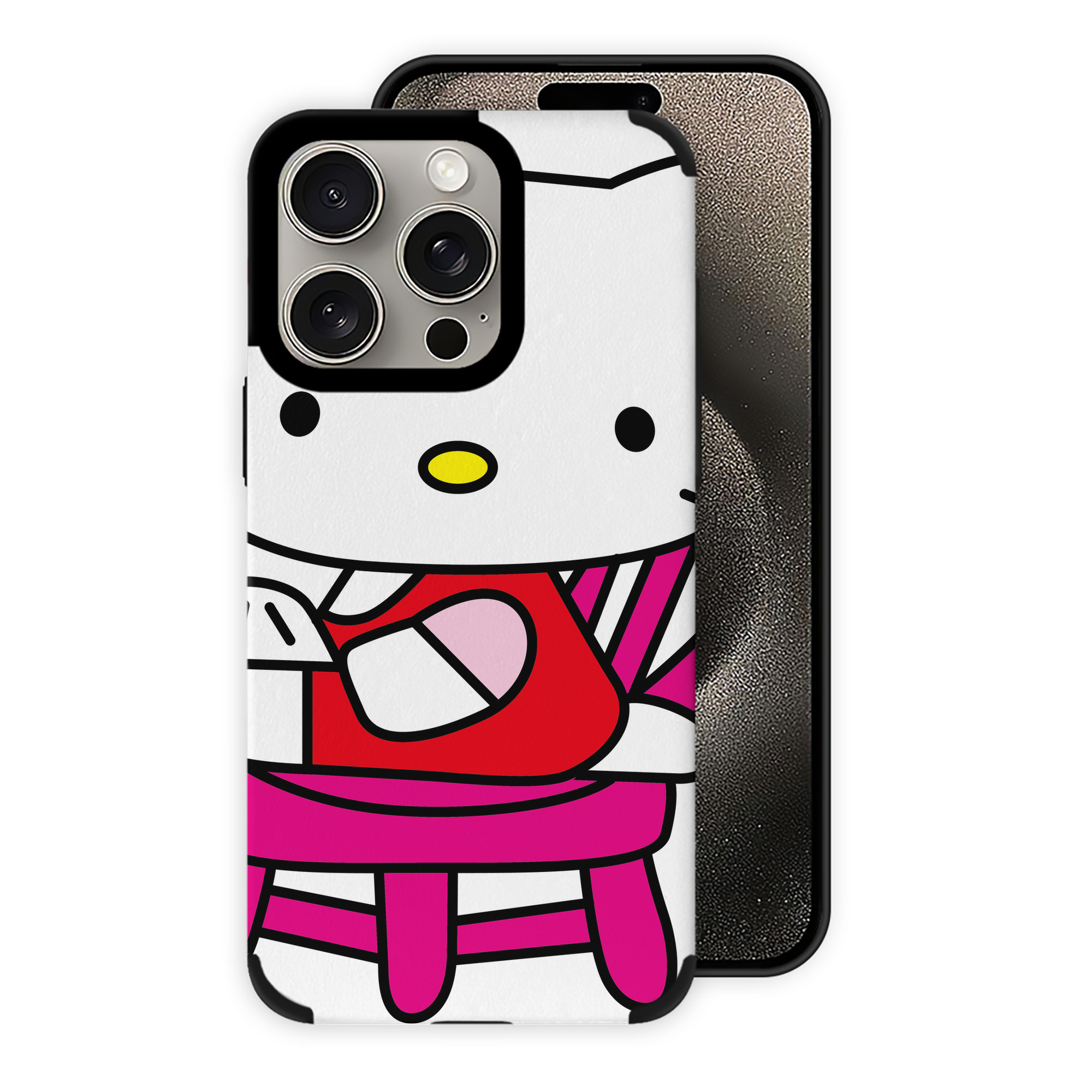 （画像用） Hello Kitty ハローキティ 【iPhone15ProMax対応】 PUレザー スマホケース 耐衝撃＆黄変防止