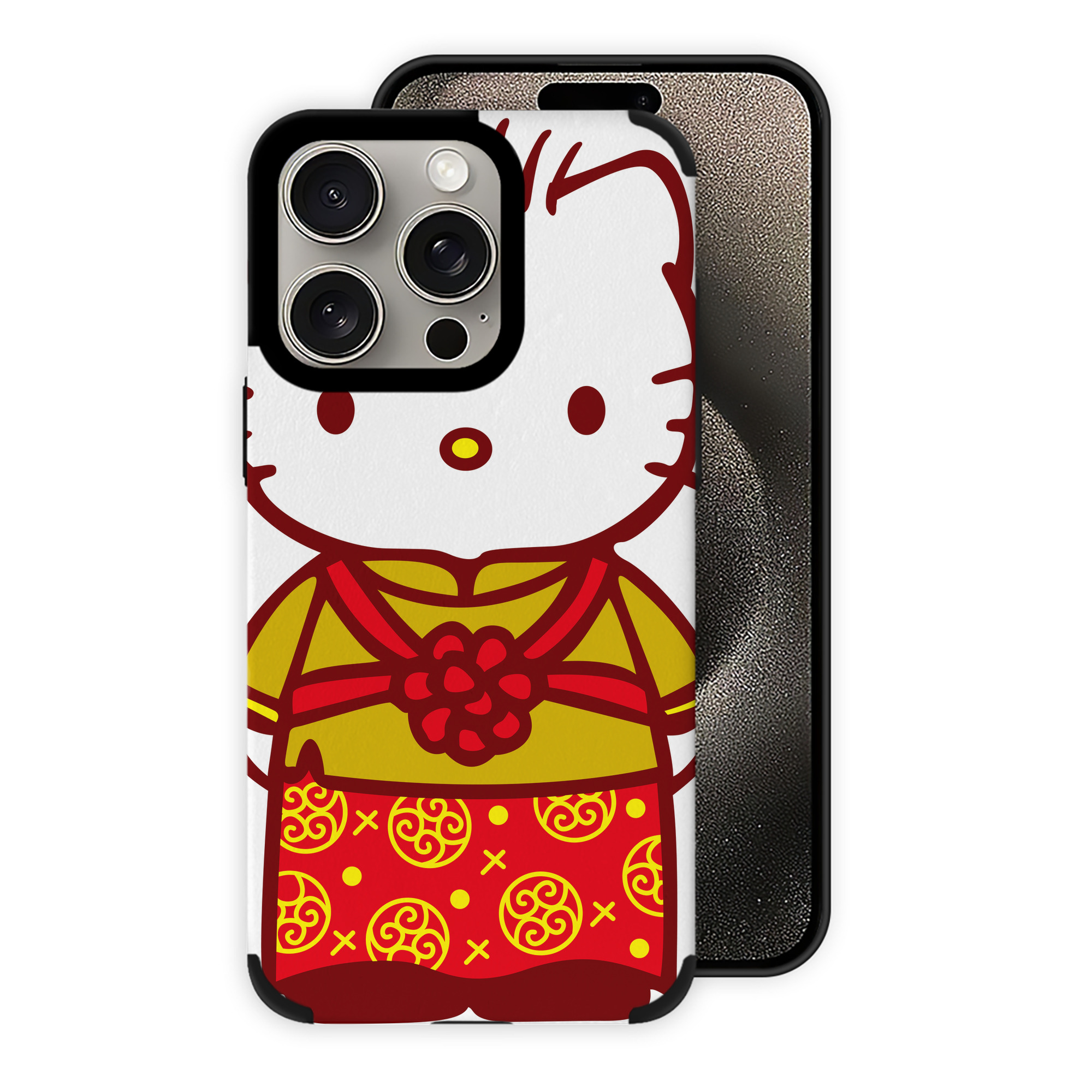 （画像用） Hello Kitty ハローキティ 【iPhone15ProMax対応】 PUレザー スマホケース 耐衝撃＆黄変防止
