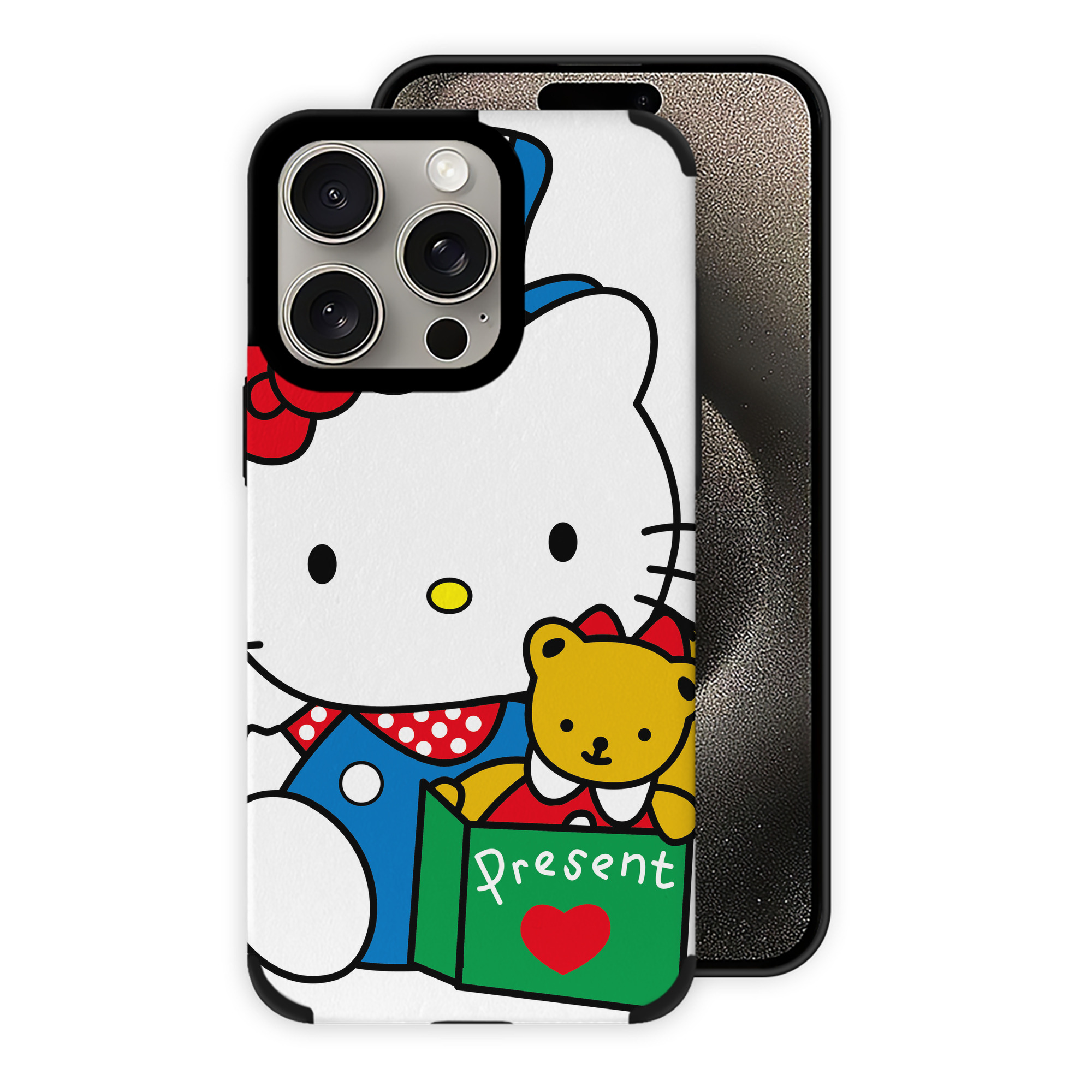 （画像用） Hello Kitty ハローキティ 【iPhone15ProMax対応】 PUレザー スマホケース 耐衝撃＆黄変防止