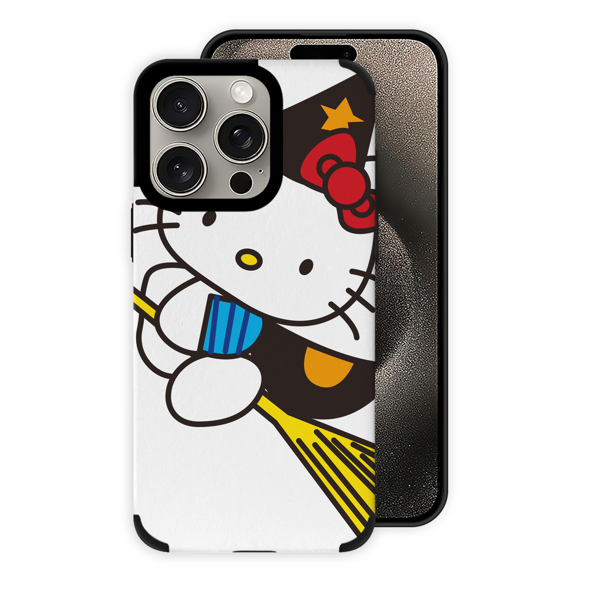 （画像用） Hello Kitty ハローキティ 【iPhone15ProMax対応】 PUレザー スマホケース 耐衝撃＆黄変防止