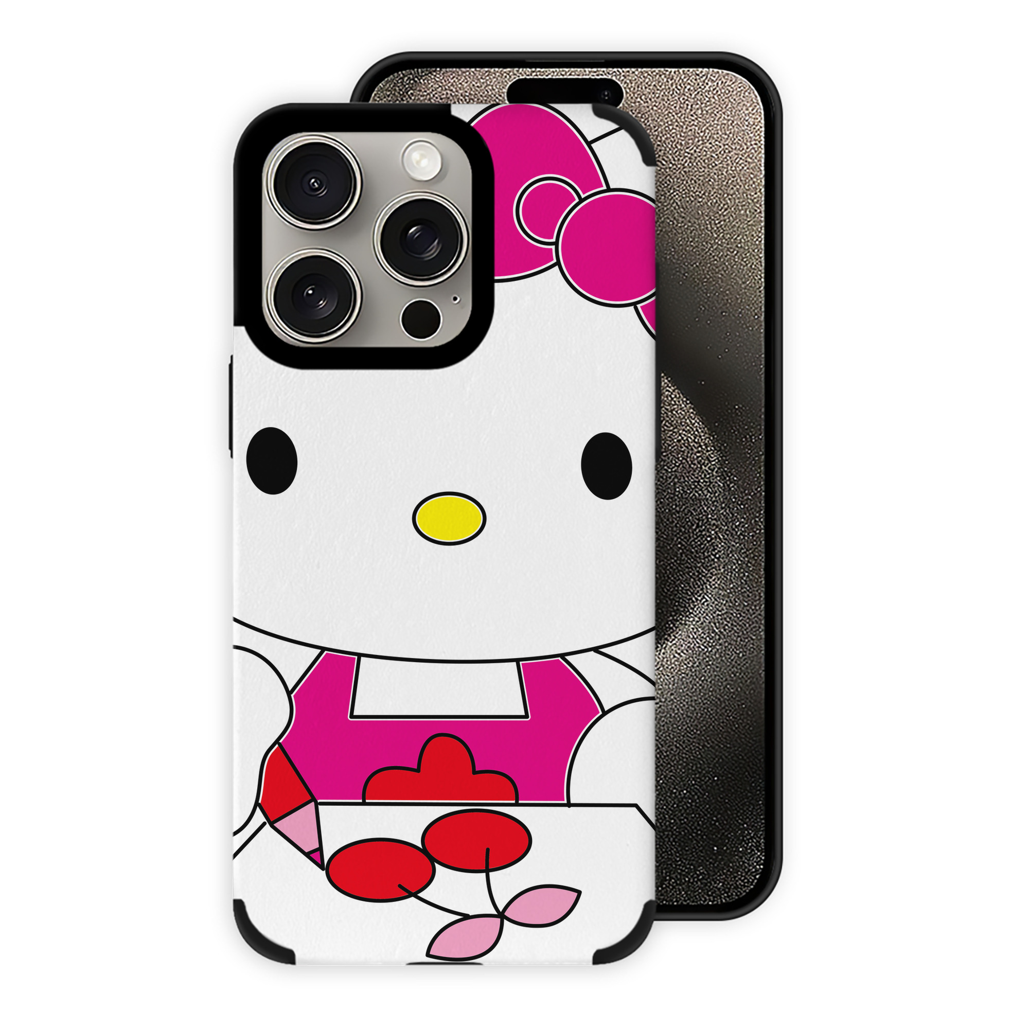 （画像用） Hello Kitty ハローキティ 【iPhone15ProMax対応】 PUレザー スマホケース 耐衝撃＆黄変防止