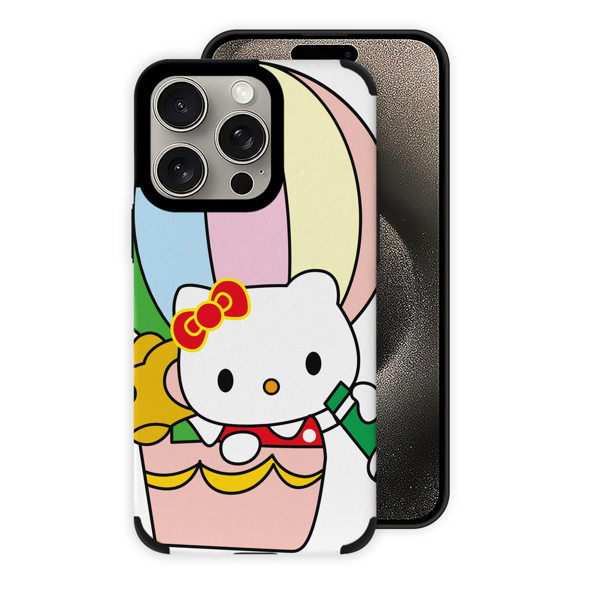（画像用） Hello Kitty ハローキティ 【iPhone15ProMax対応】 PUレザー スマホケース 耐衝撃＆黄変防止