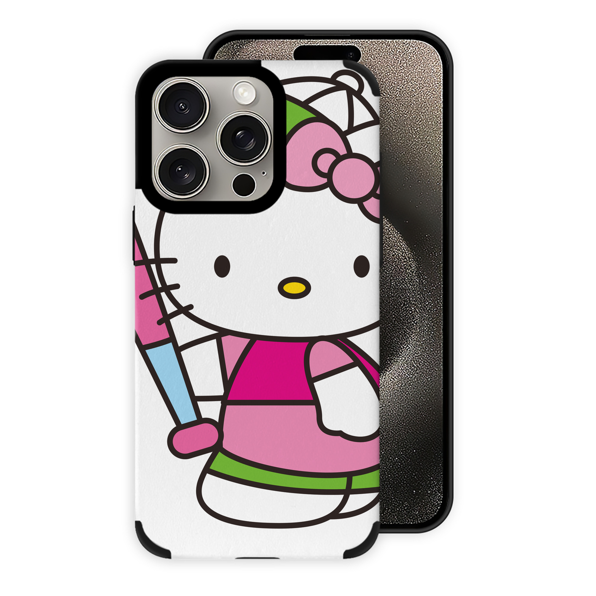 （画像用） Hello Kitty ハローキティ 【iPhone15ProMax対応】 PUレザー スマホケース 耐衝撃＆黄変防止