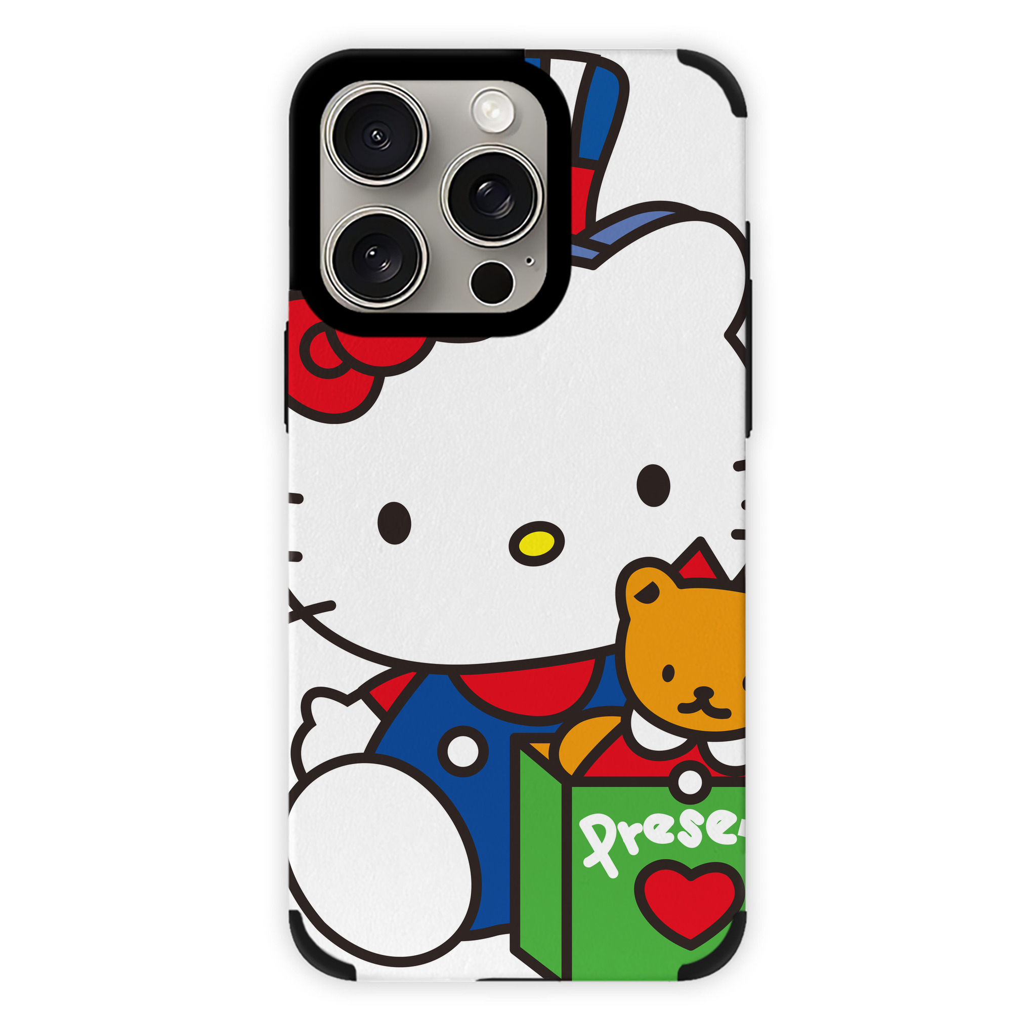（画像用） Hello Kitty ハローキティ 【iPhone15ProMax対応】 PUレザー スマホケース 耐衝撃＆黄変防止