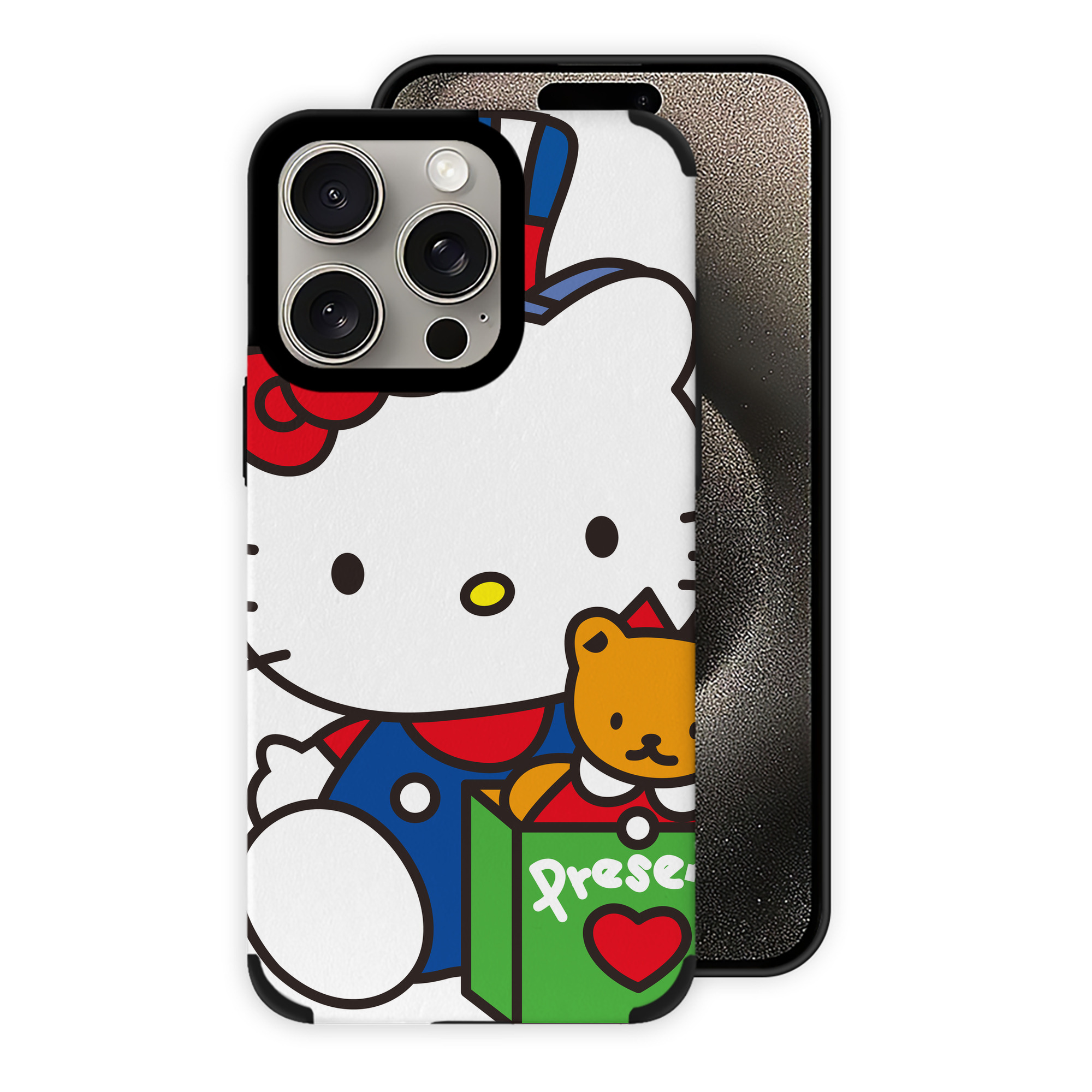 （画像用） Hello Kitty ハローキティ 【iPhone15ProMax対応】 PUレザー スマホケース 耐衝撃＆黄変防止