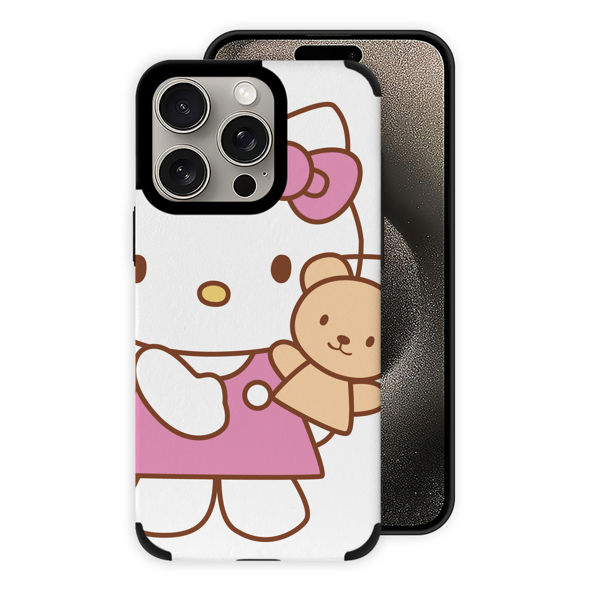 （画像用） Hello Kitty ハローキティ 【iPhone15ProMax対応】 PUレザー スマホケース 耐衝撃＆黄変防止