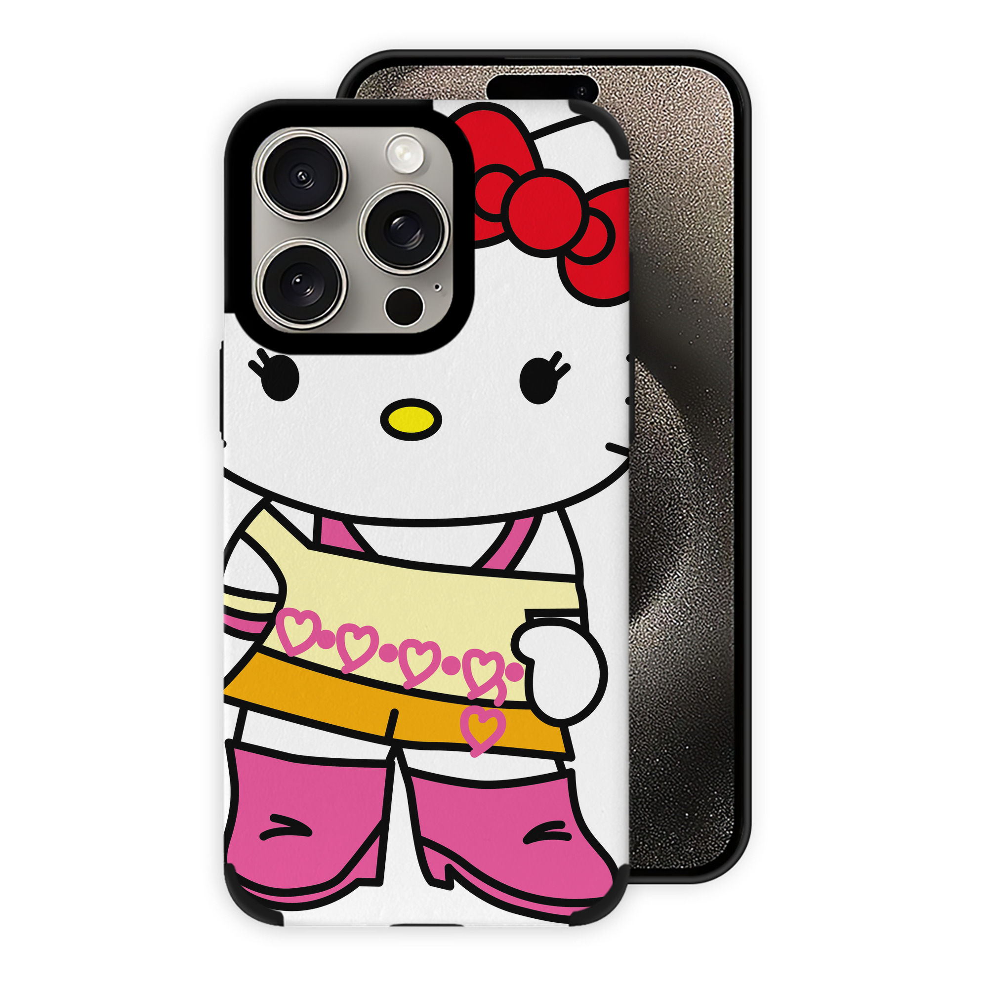 （画像用） Hello Kitty ハローキティ 【iPhone15ProMax対応】 PUレザー スマホケース 耐衝撃＆黄変防止