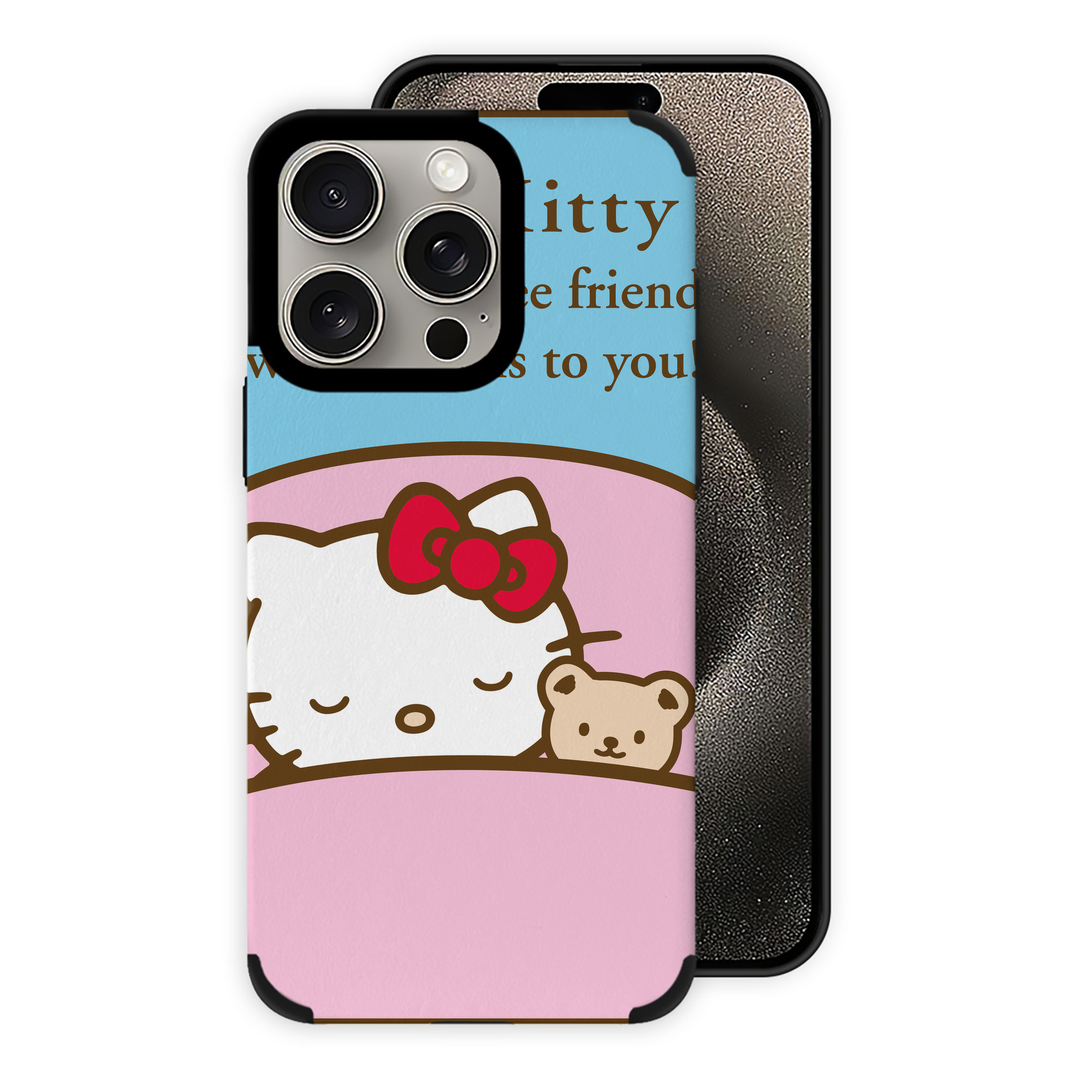 （画像用） Hello Kitty ハローキティ 【iPhone15ProMax対応】 PUレザー スマホケース 耐衝撃＆黄変防止