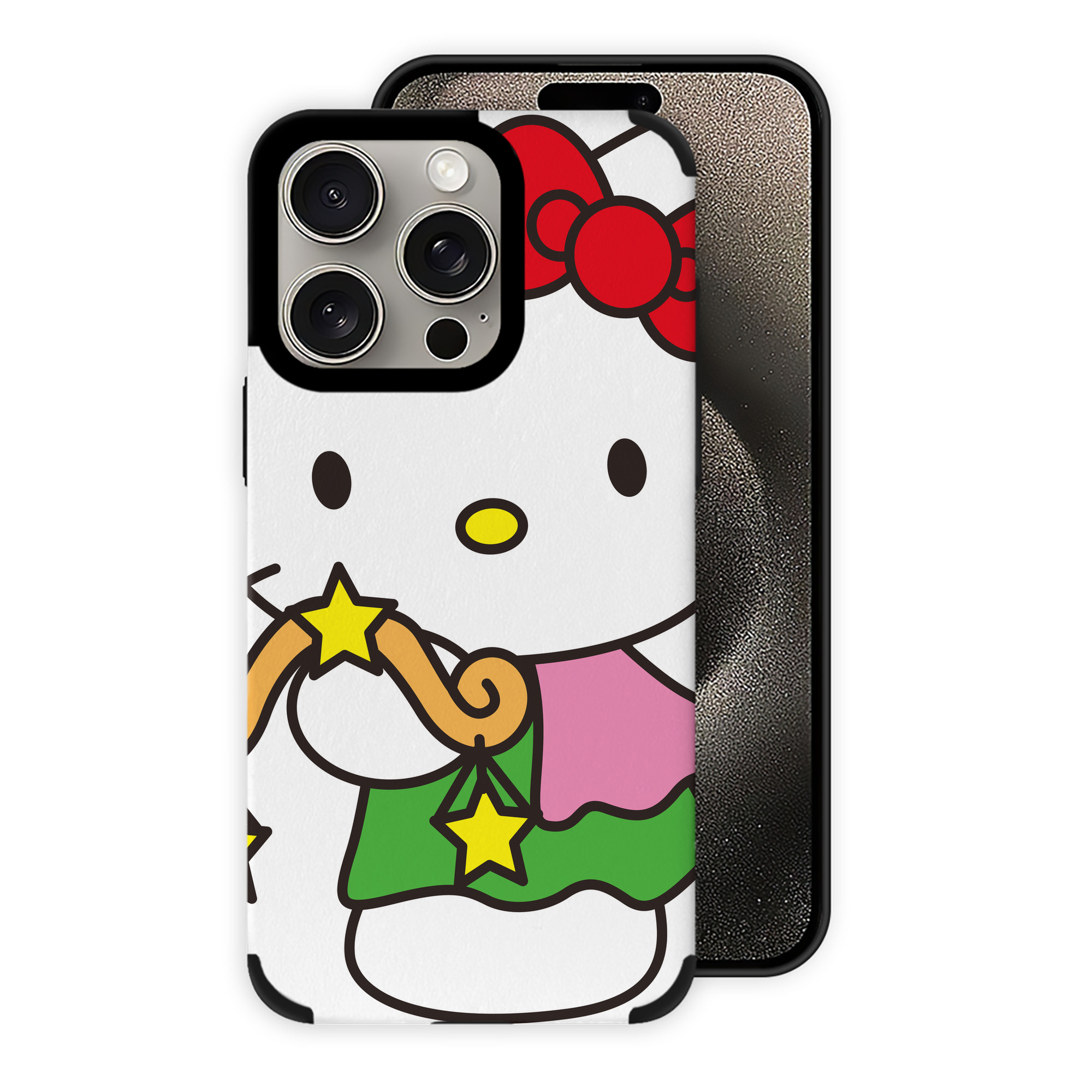 （画像用） Hello Kitty ハローキティ 【iPhone15ProMax対応】 PUレザー スマホケース 耐衝撃＆黄変防止