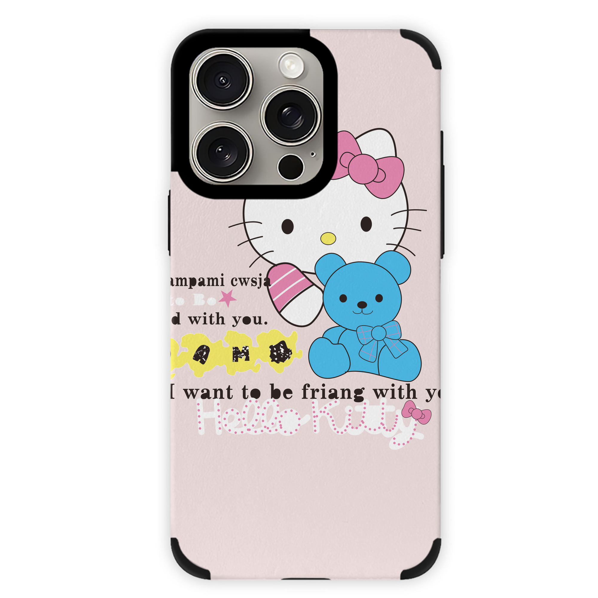（画像用） Hello Kitty ハローキティ 【iPhone15ProMax対応】 PUレザー スマホケース 耐衝撃＆黄変防止