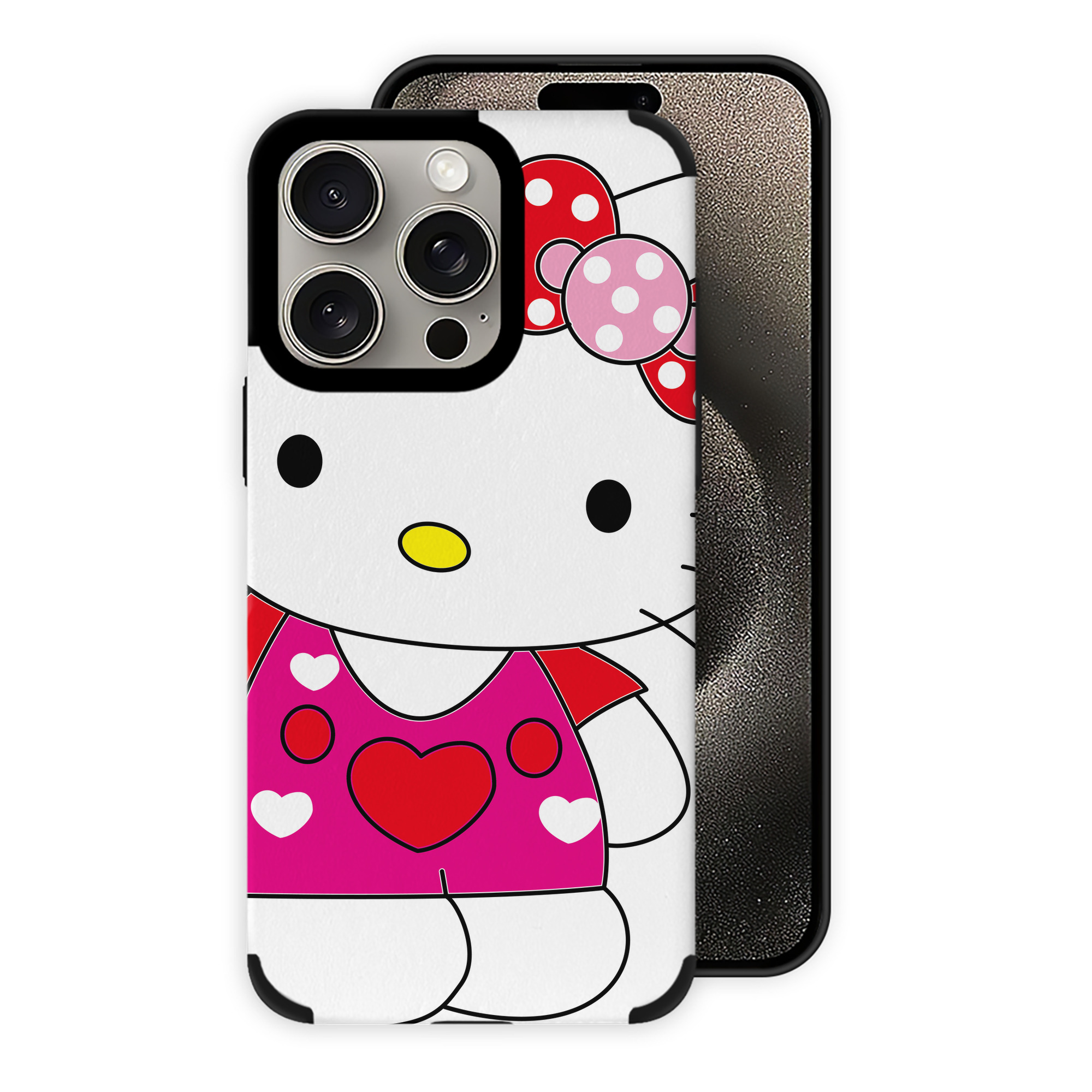 （画像用） Hello Kitty ハローキティ 【iPhone15ProMax対応】 PUレザー スマホケース 耐衝撃＆黄変防止