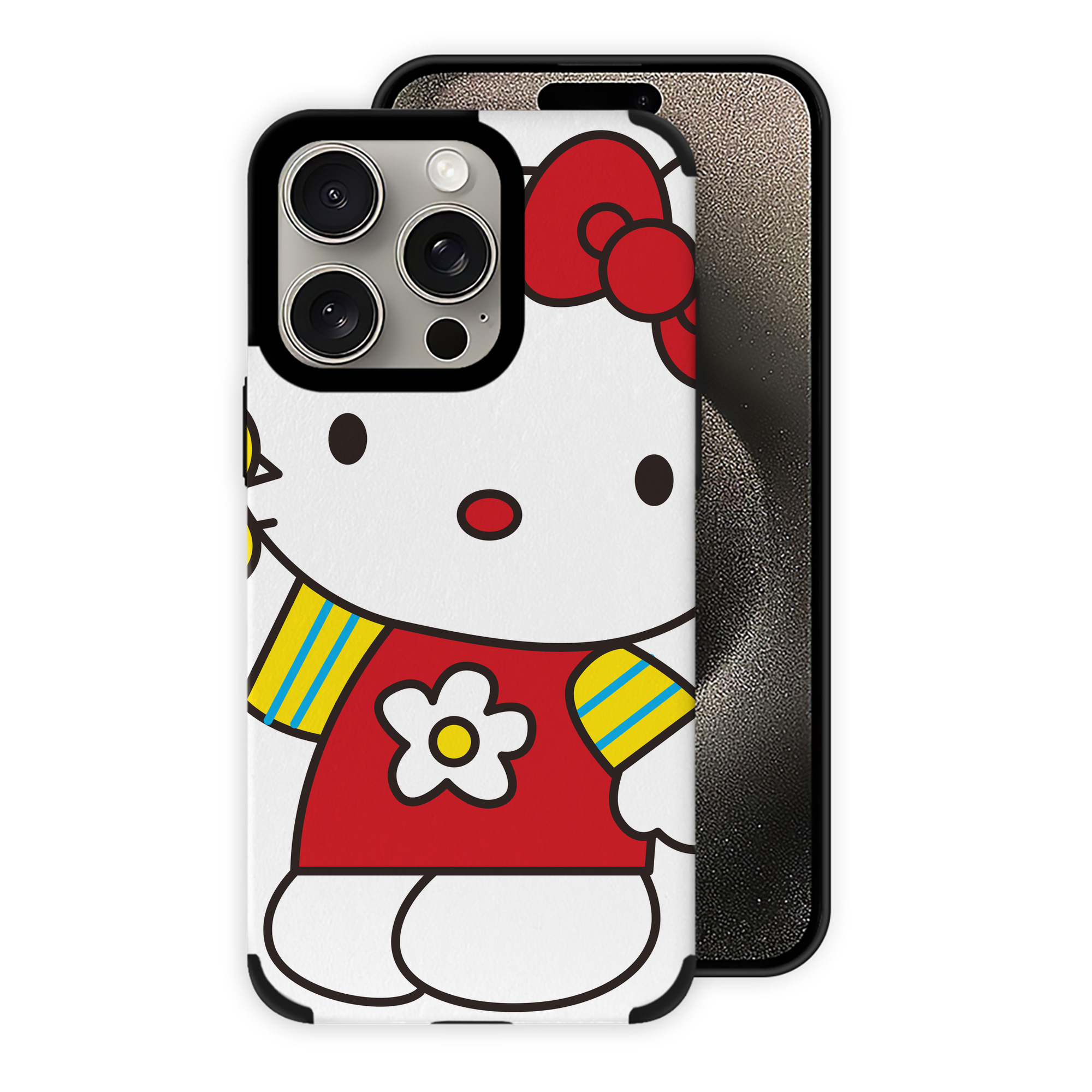 （画像用） Hello Kitty ハローキティ 【iPhone15ProMax対応】 PUレザー スマホケース 耐衝撃＆黄変防止