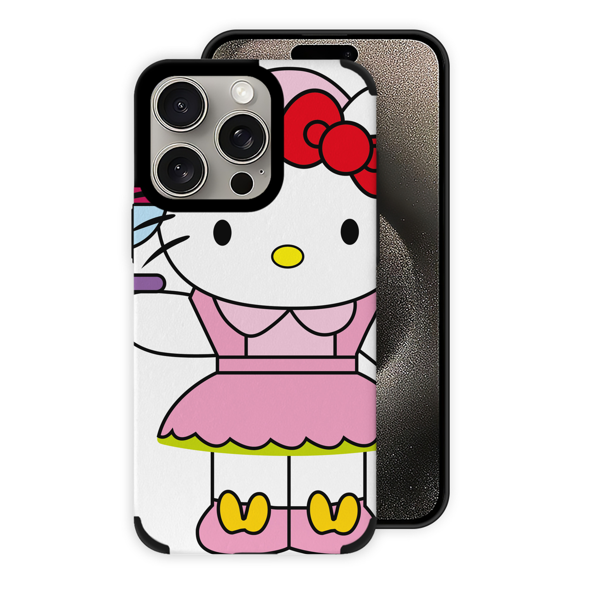 （画像用） Hello Kitty ハローキティ 【iPhone15ProMax対応】 PUレザー スマホケース 耐衝撃＆黄変防止