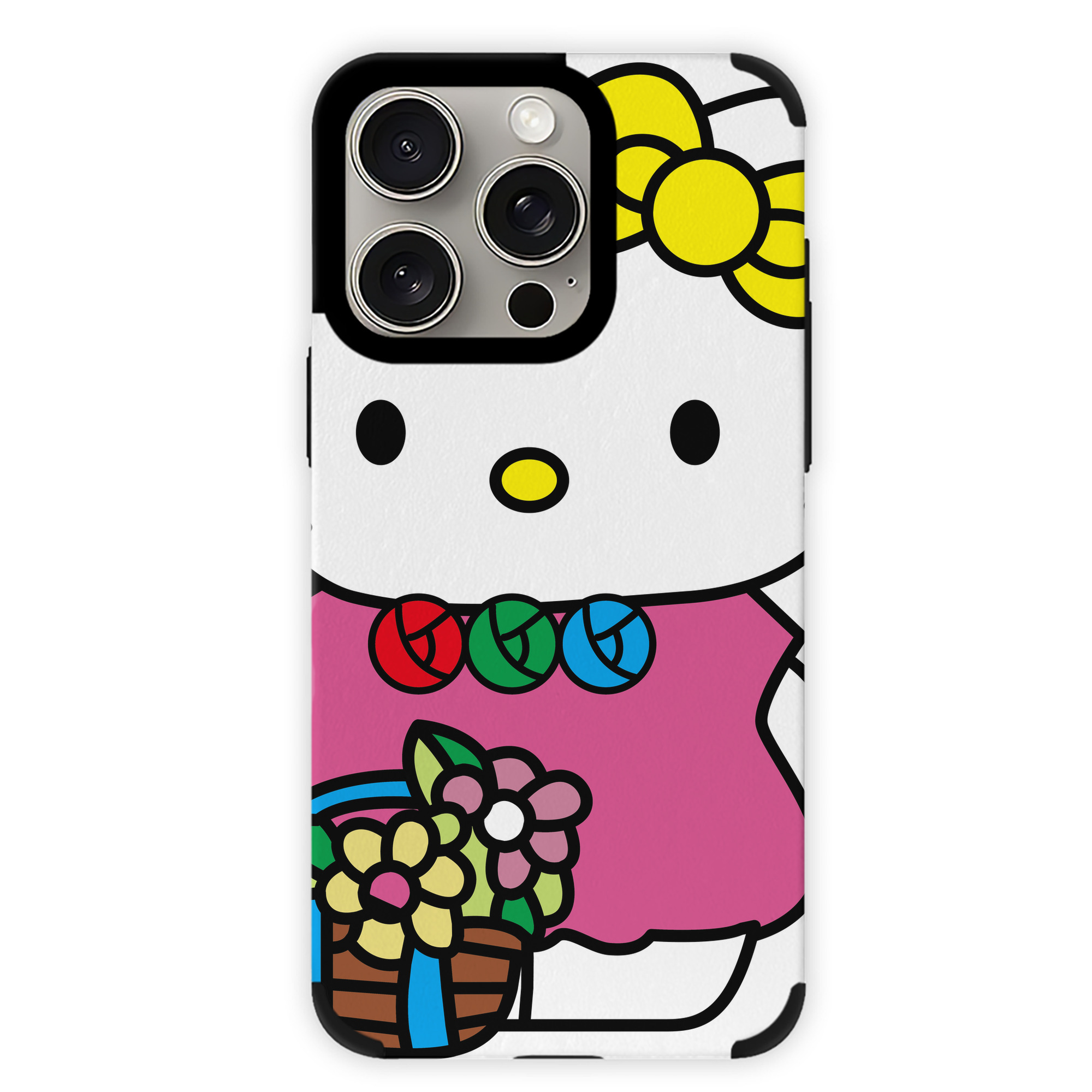 （画像用） Hello Kitty ハローキティ 【iPhone15ProMax対応】 PUレザー スマホケース 耐衝撃＆黄変防止
