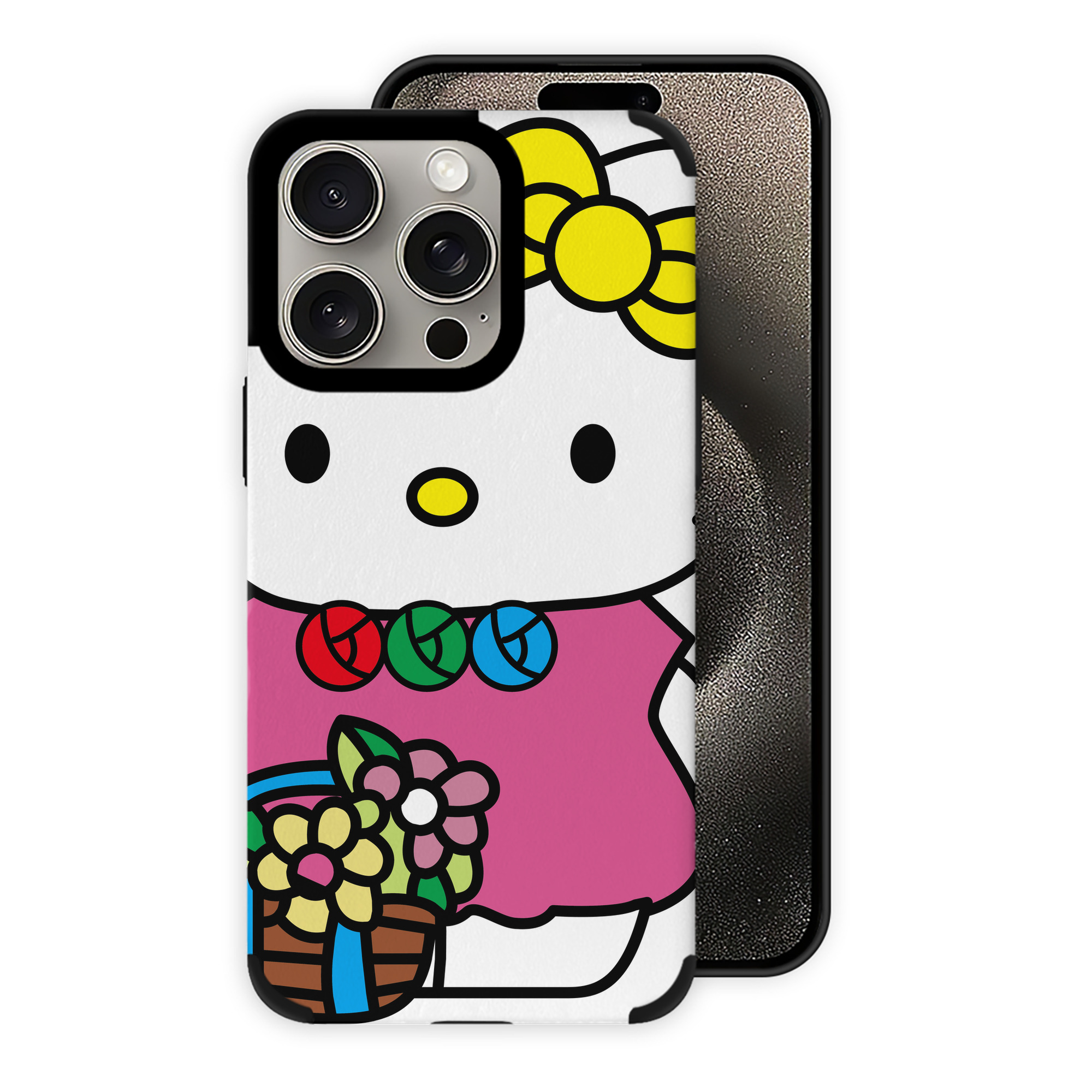 （画像用） Hello Kitty ハローキティ 【iPhone15ProMax対応】 PUレザー スマホケース 耐衝撃＆黄変防止