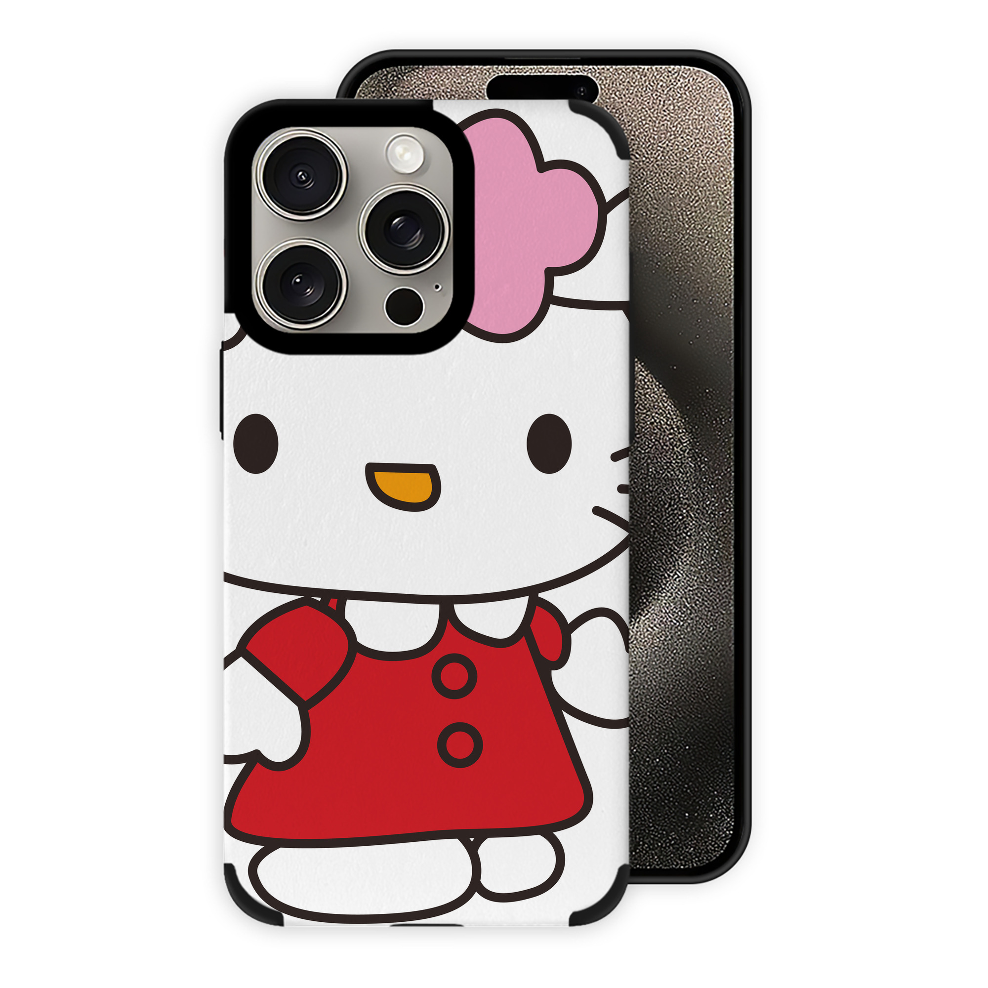 （画像用） Hello Kitty ハローキティ 【iPhone15ProMax対応】 PUレザー スマホケース 耐衝撃＆黄変防止