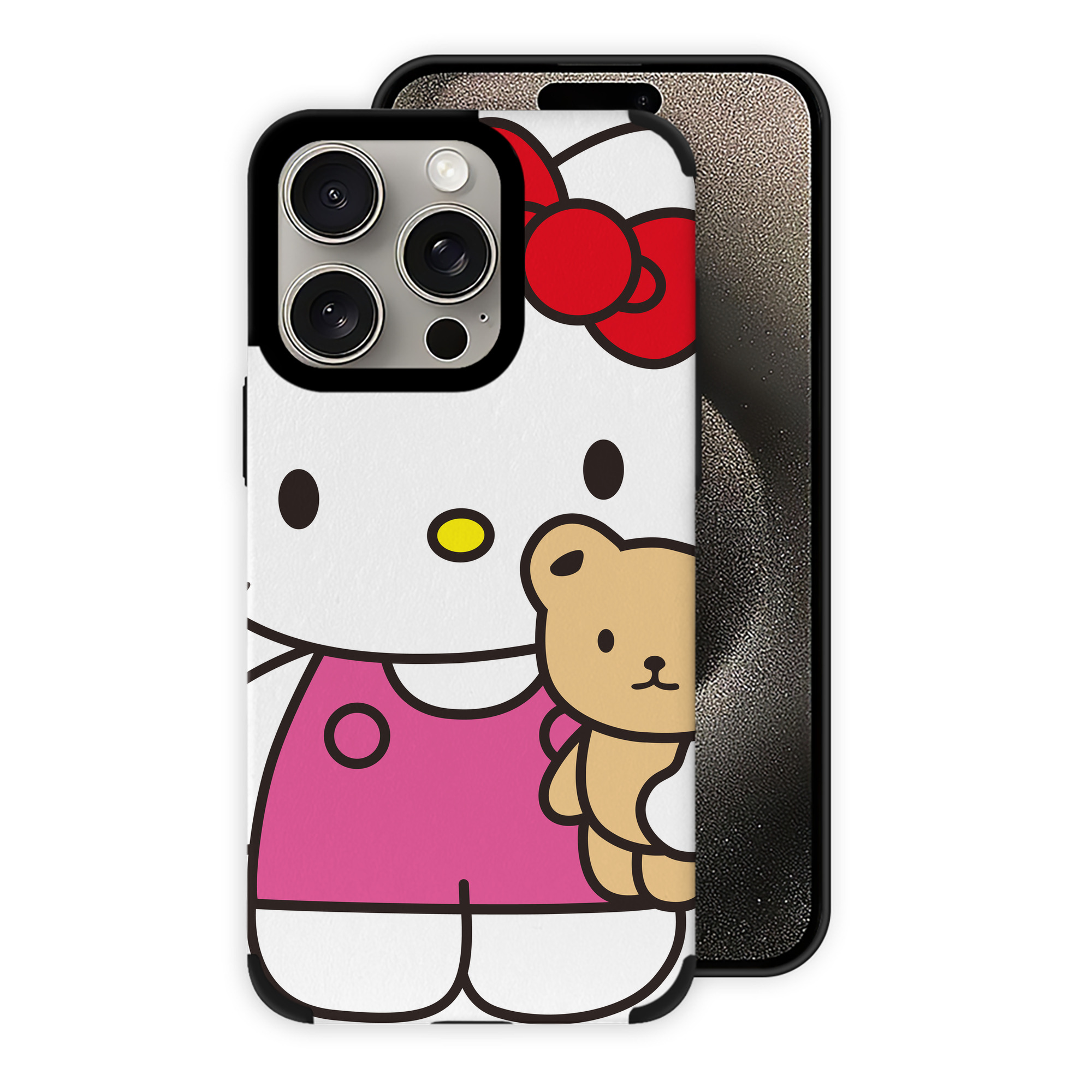 （画像用） Hello Kitty ハローキティ 【iPhone15ProMax対応】 PUレザー スマホケース 耐衝撃＆黄変防止
