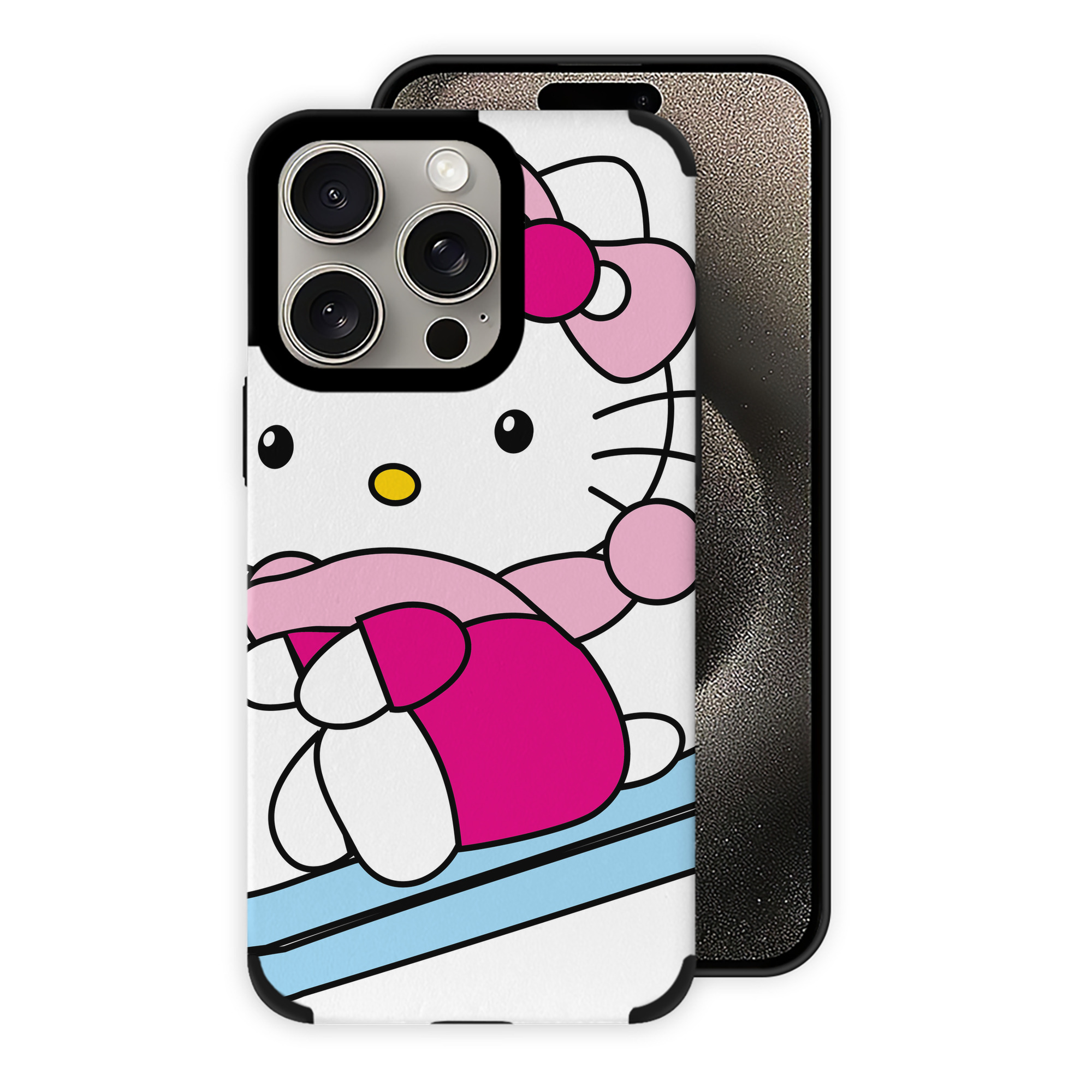 （画像用） Hello Kitty ハローキティ 【iPhone15ProMax対応】 PUレザー スマホケース 耐衝撃＆黄変防止