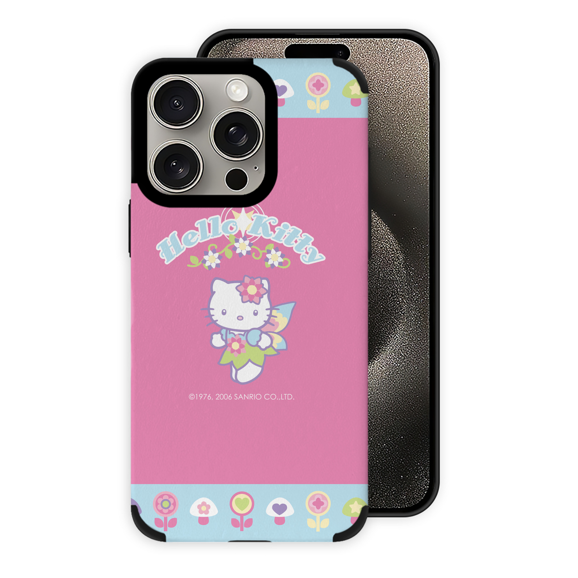 （画像用） Hello Kitty ハローキティ 【iPhone15ProMax対応】 PUレザー スマホケース 耐衝撃＆黄変防止