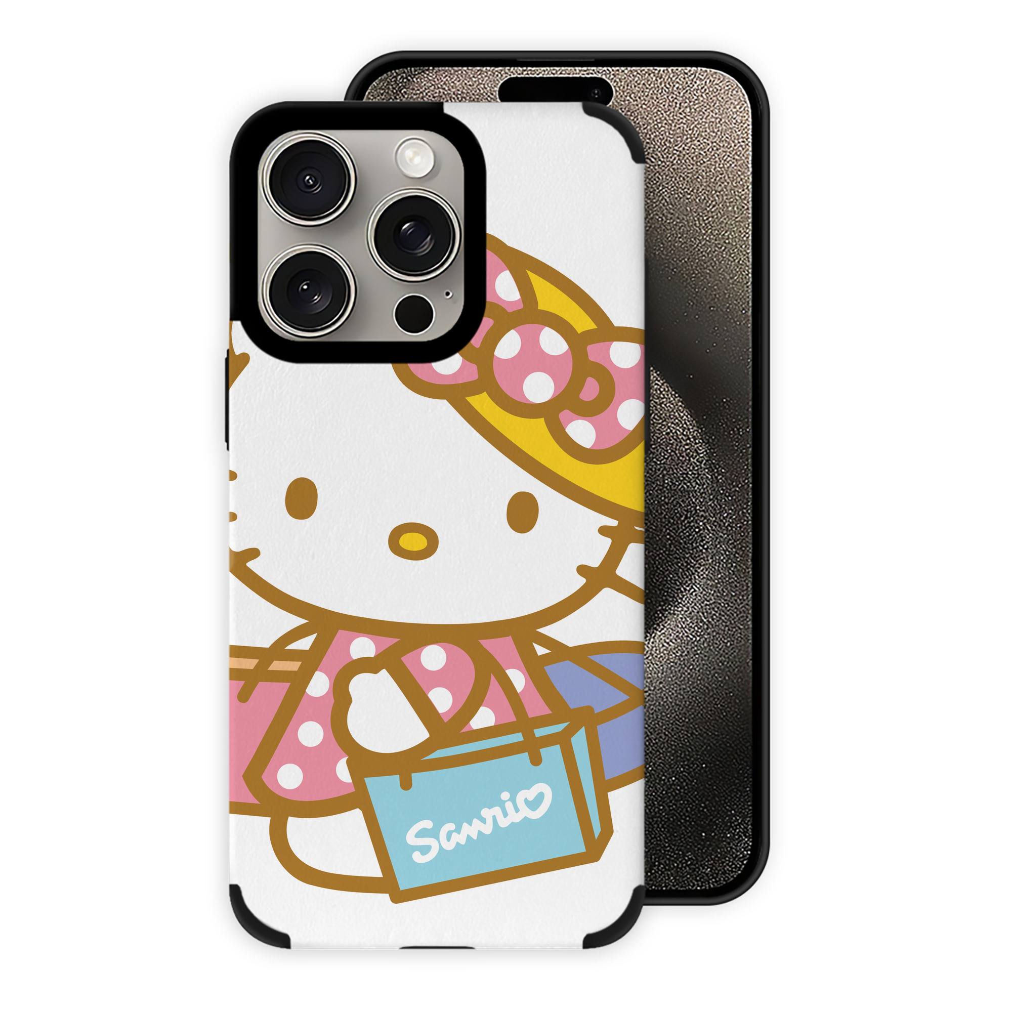 （画像用） Hello Kitty ハローキティ 【iPhone15ProMax対応】 PUレザー スマホケース 耐衝撃＆黄変防止